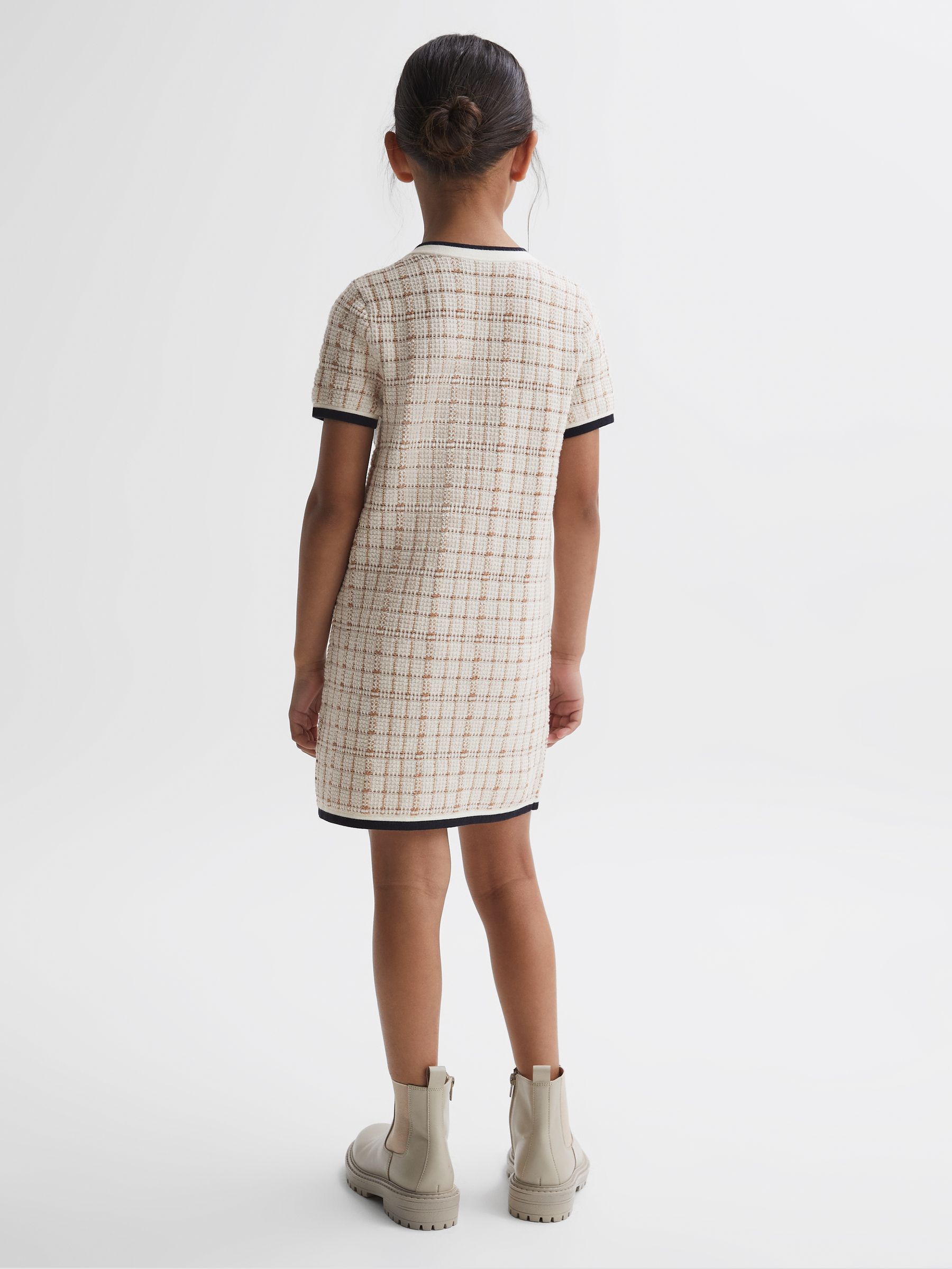 9-14 yrs Twill Short Sleeve Dress in Pink