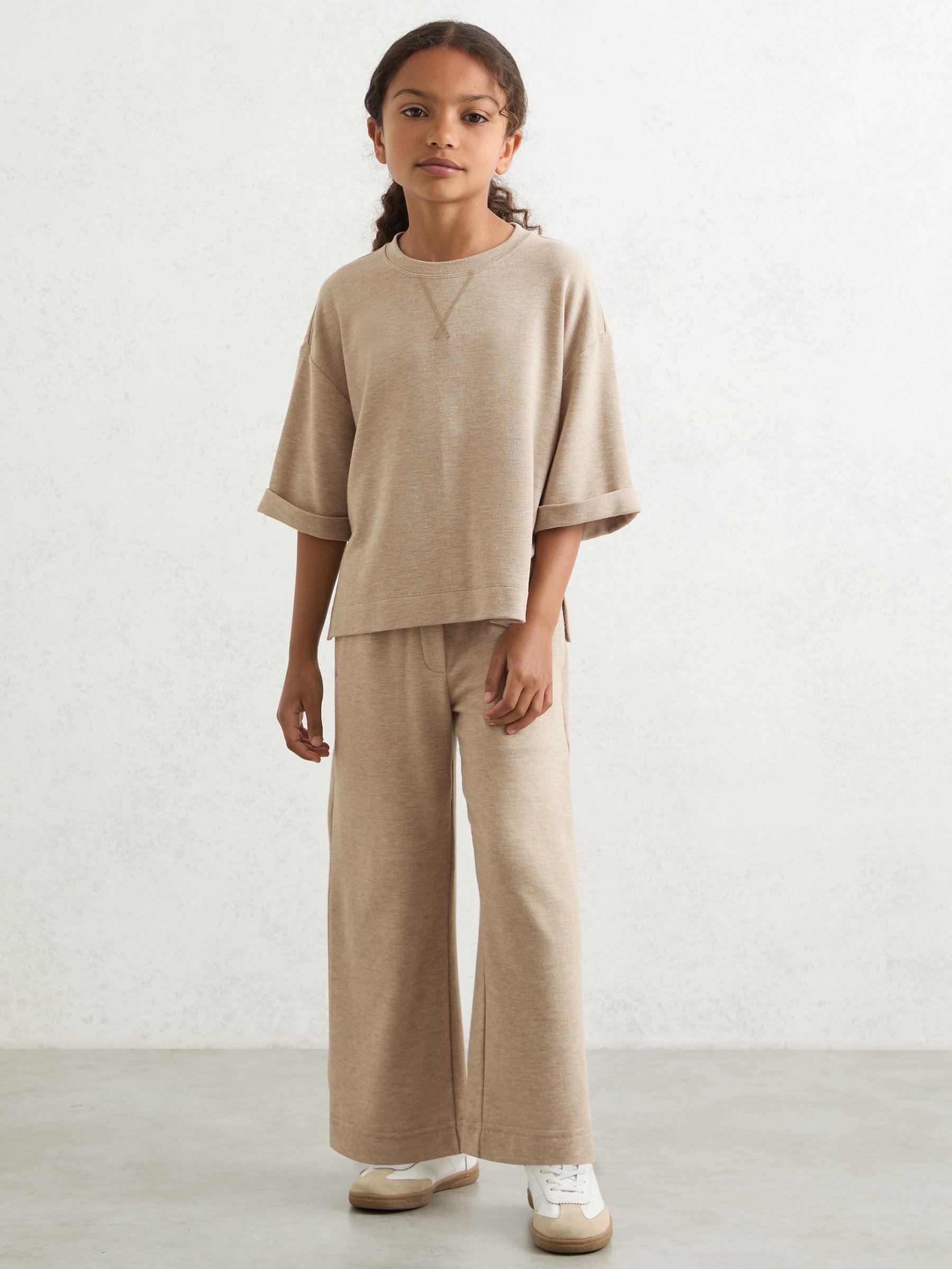 9-13 yrs Top And Trousers Lounge Set in Oatmeal