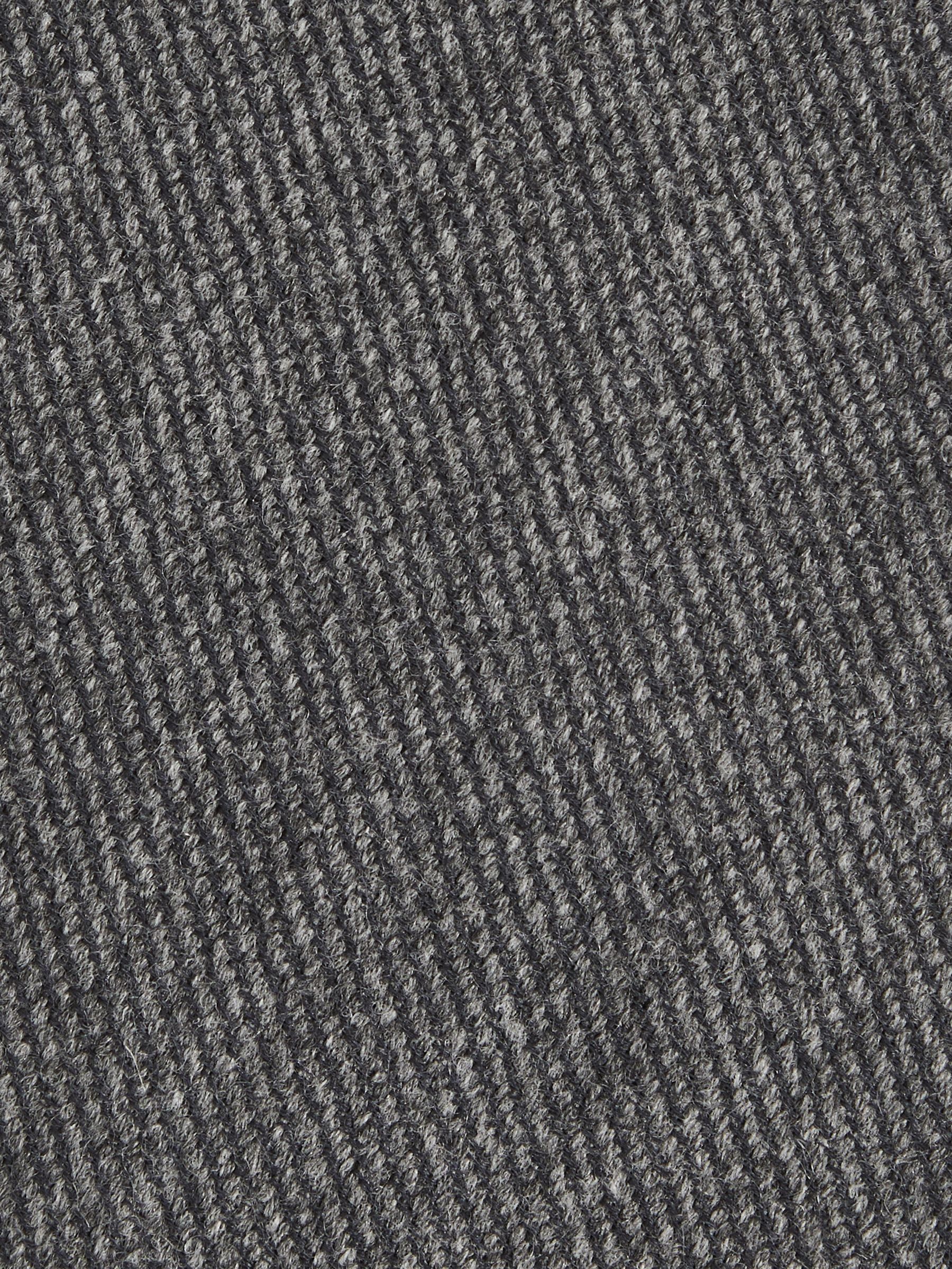 Wool-Silk Textured Tie in Charcoal