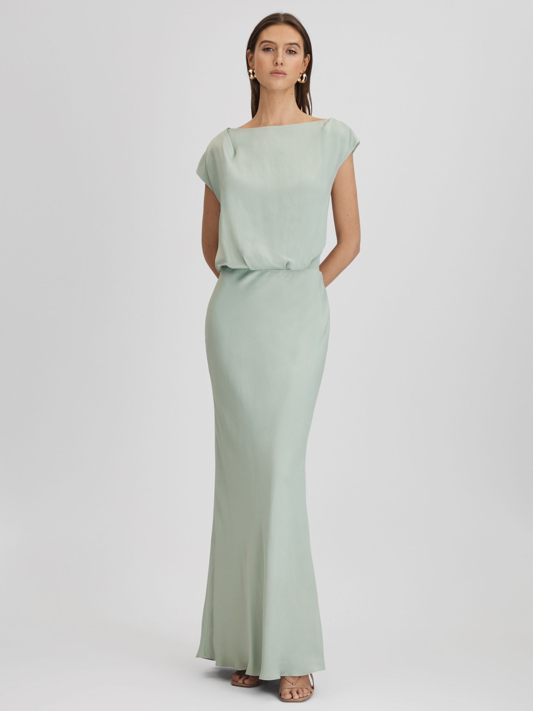 Draped Maxi Dress in Sage