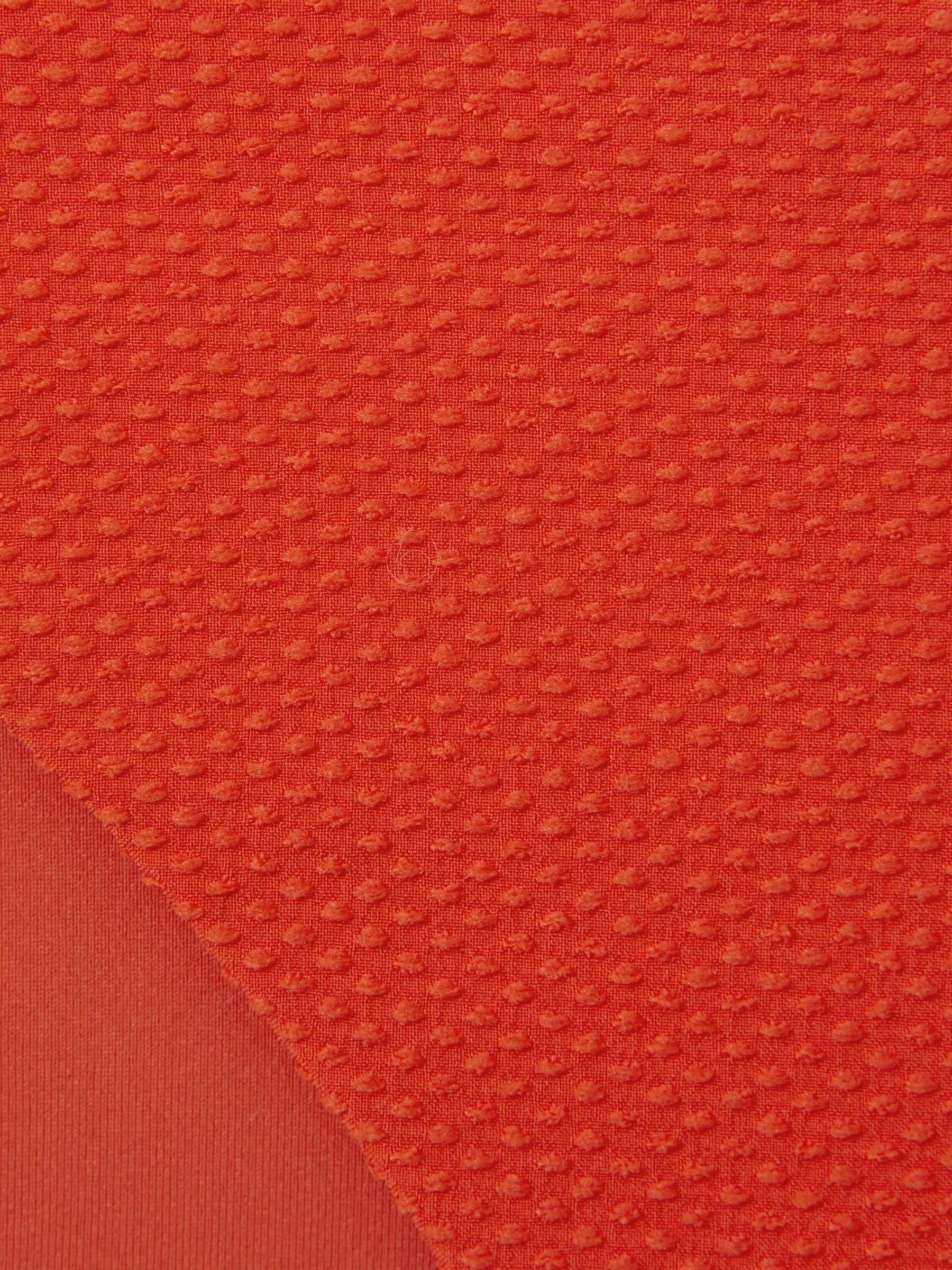 Textured High Rise Bikini Bottoms in Orange