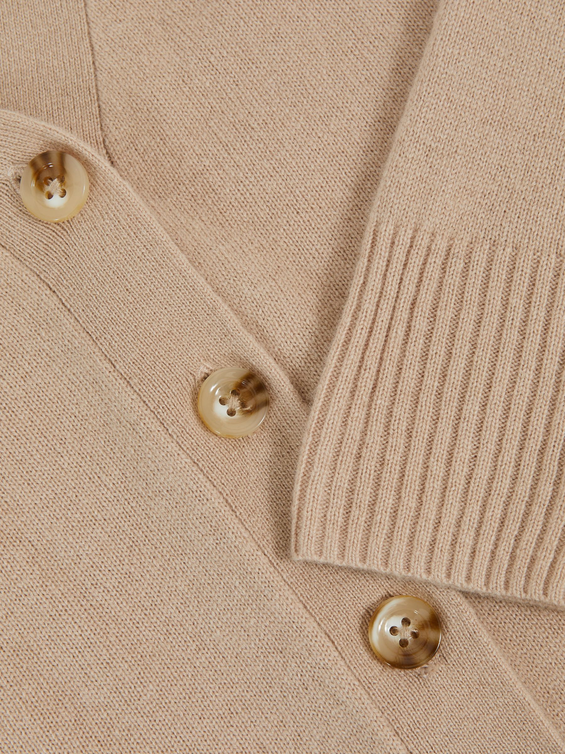 9-13 yrs Wool-Blend Fitted Cardigan With Cashmere in Neutral