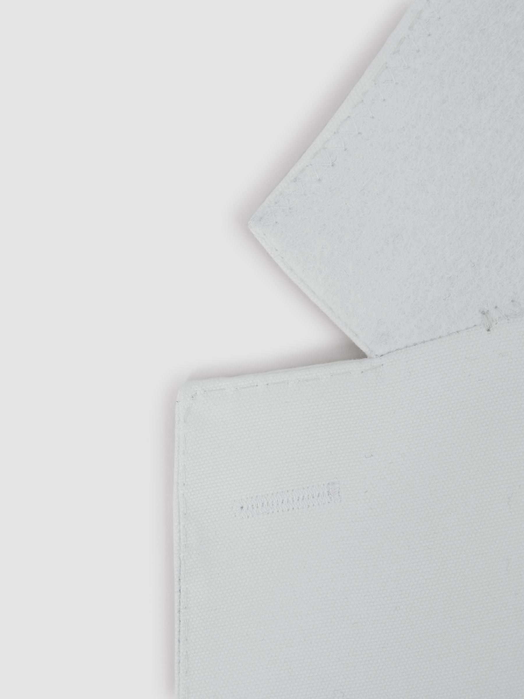 Atelier Sea Island Cotton Slim Fit Single Breasted Blazer in White