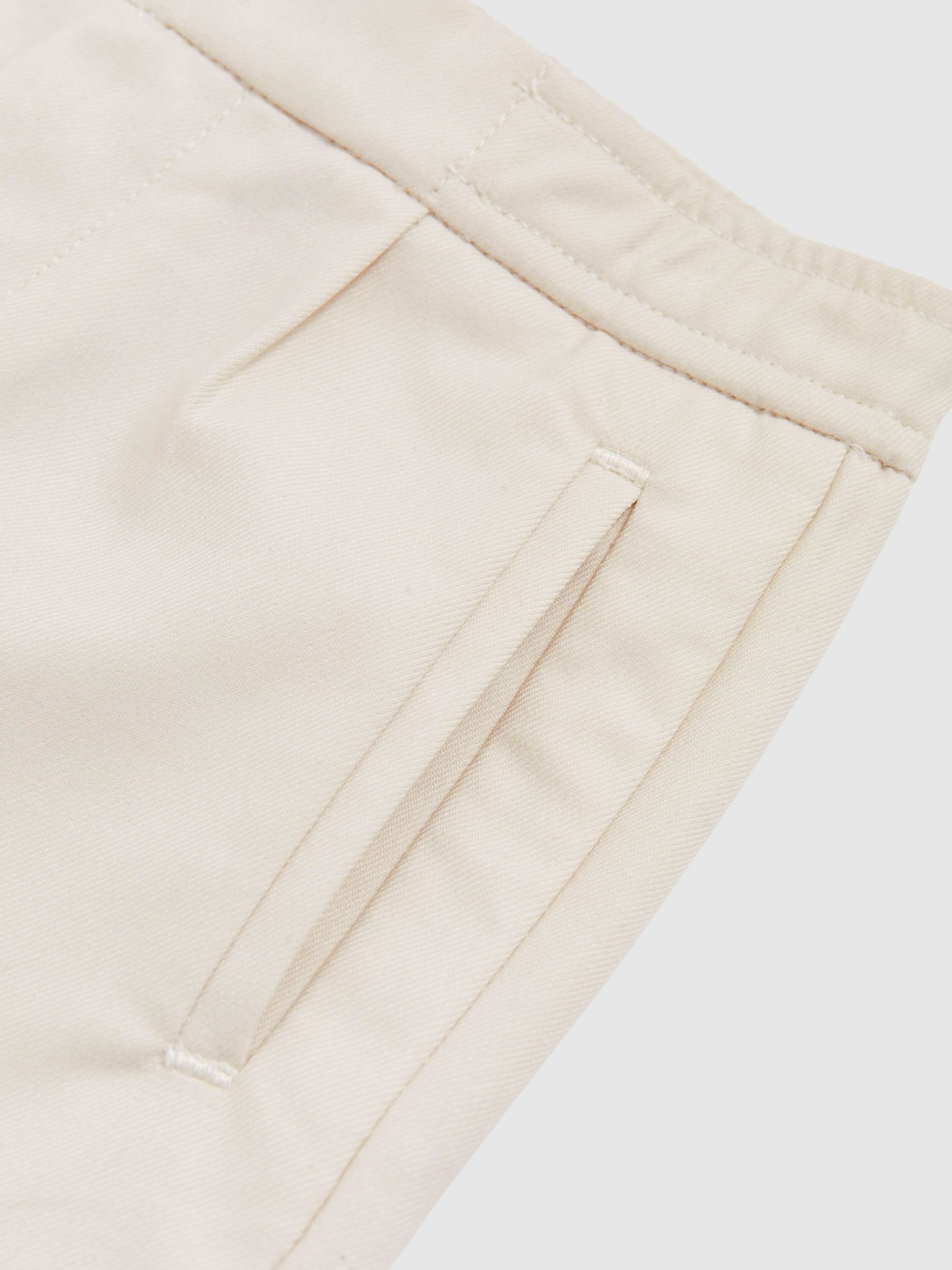 13-14 yrs Relaxed-Fit Pleated Tapered Trousers in Off White