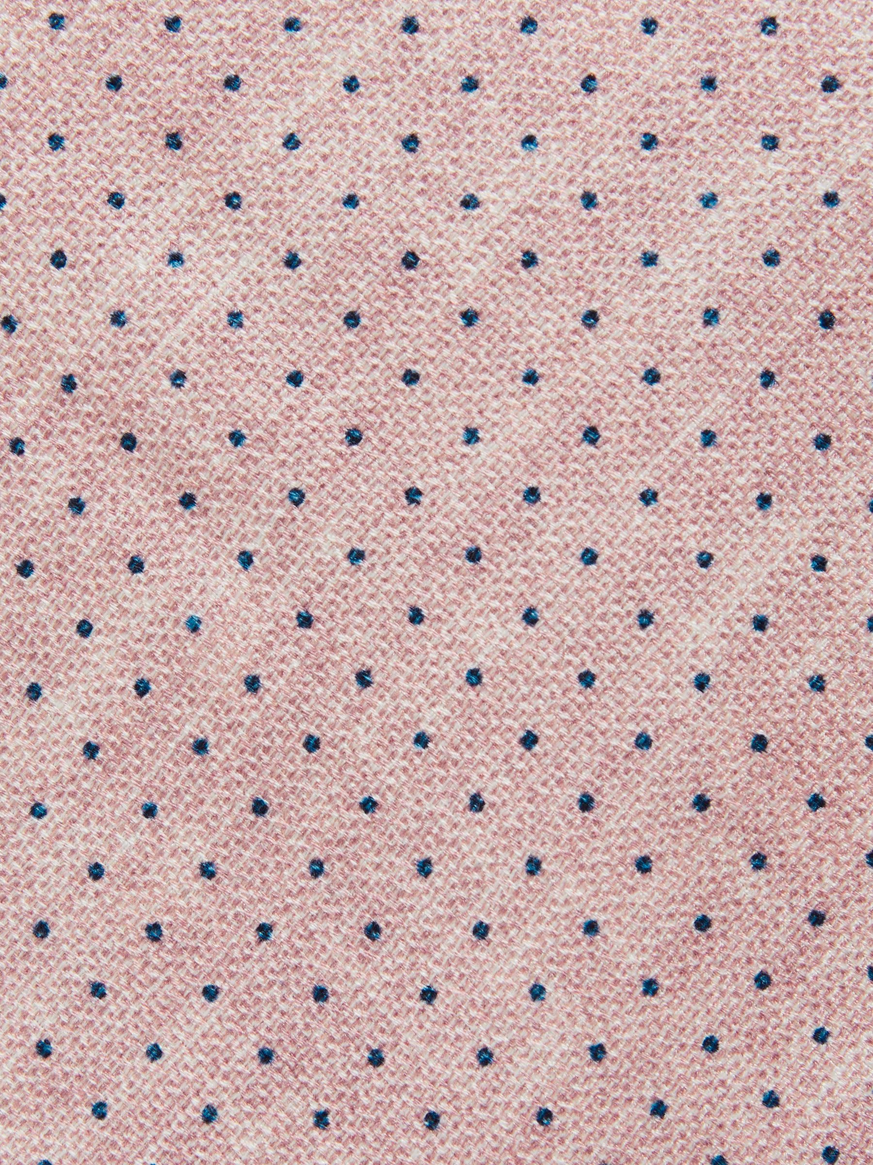 Silk Pin-Dot Tie in Soft Pink