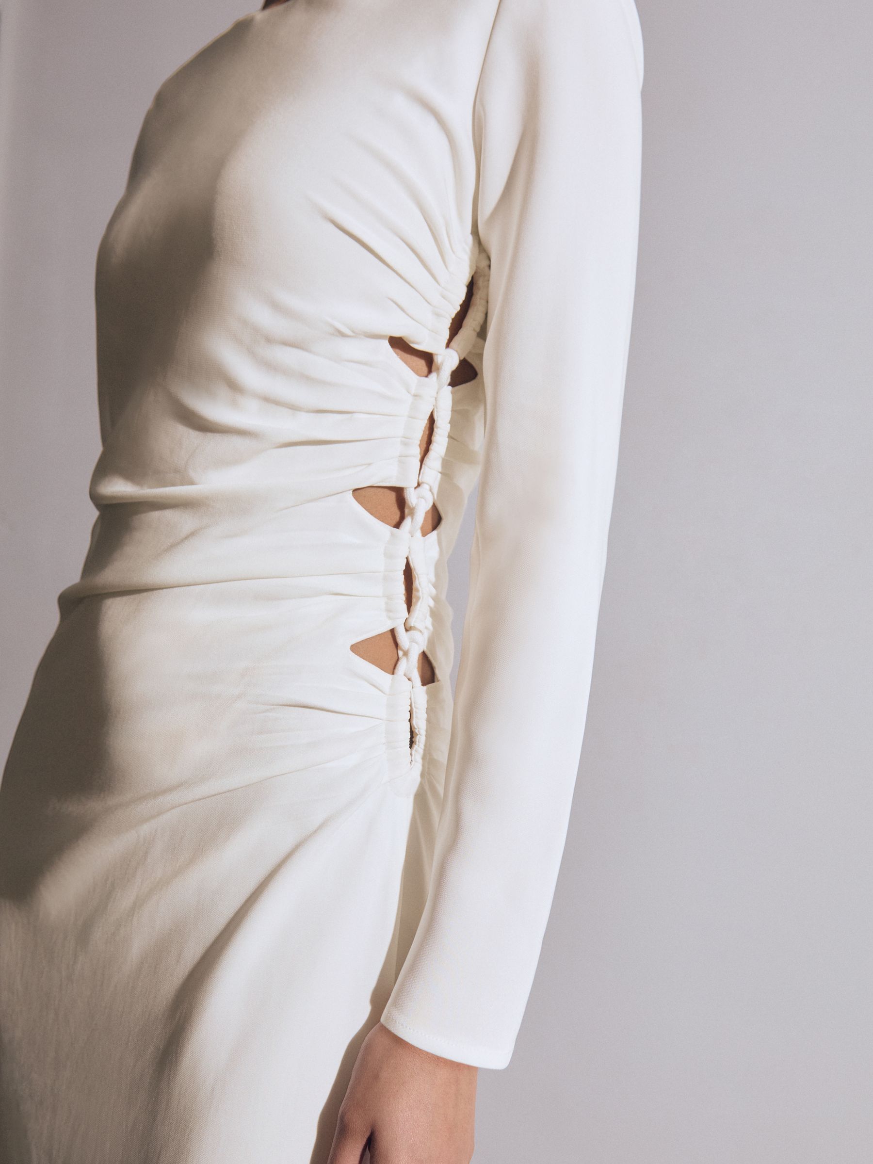 Atelier Cut-Out Rope-Detail Dress in White