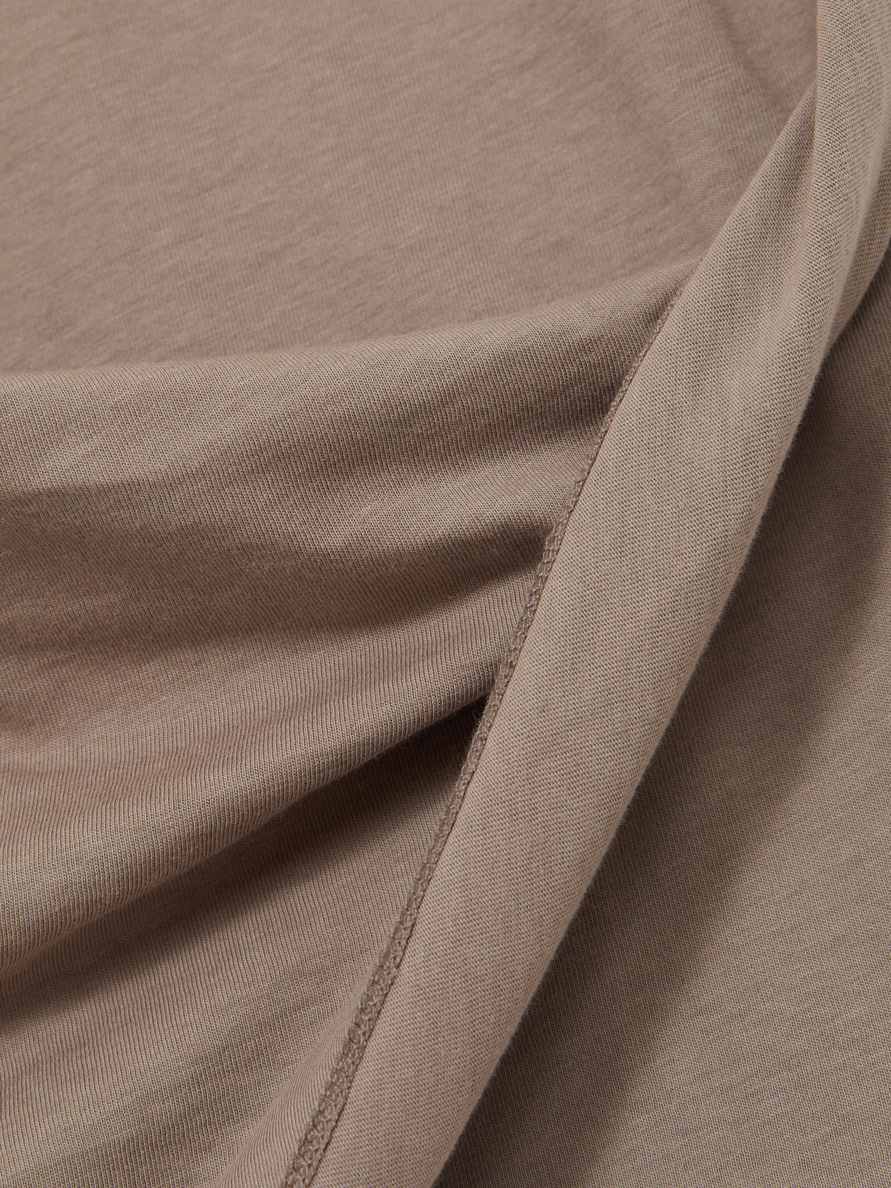 Cotton Drape T-Shirt in Taupe Neutral