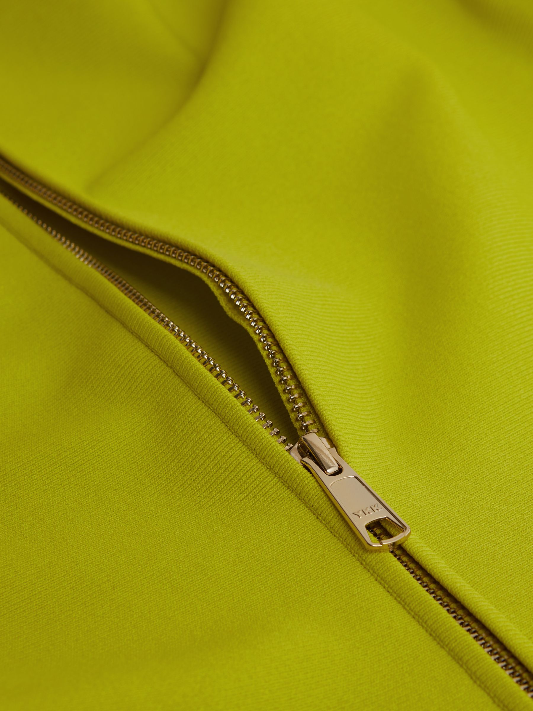 Florere Knitted Skater Mini Dress in Lime