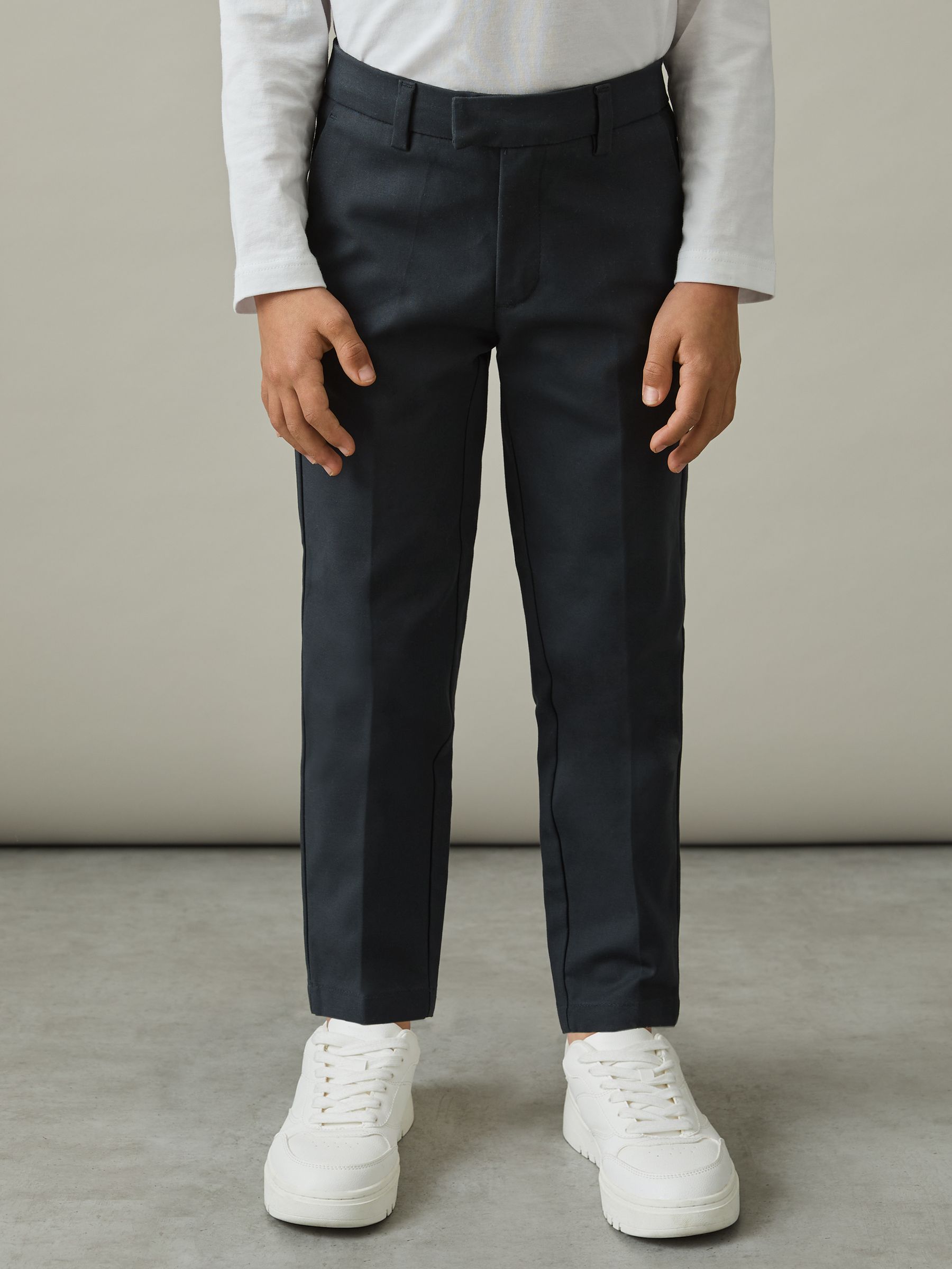 9-13 yrs Slim Fit Tapered Chinos in Steel Blue