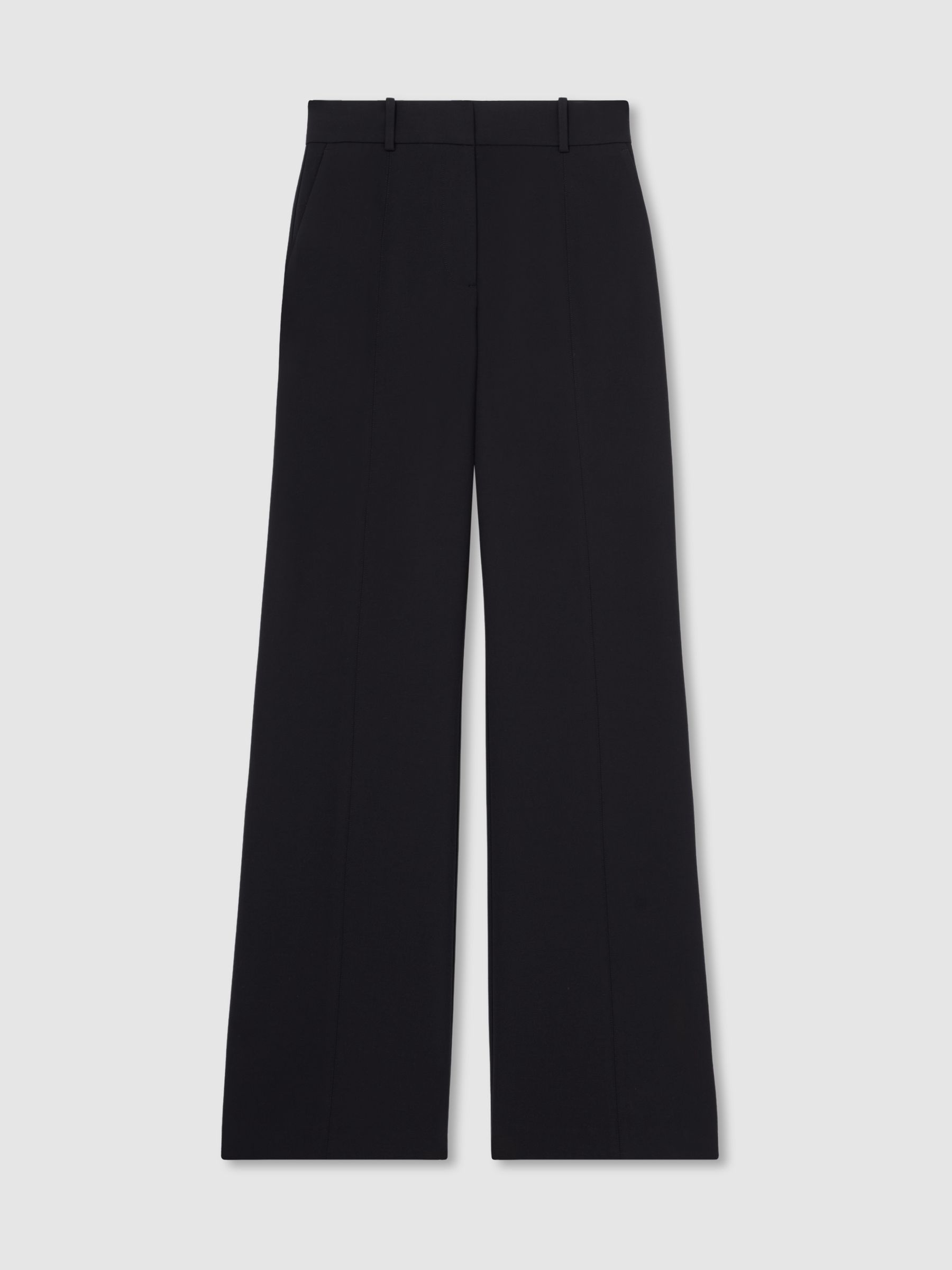 Petite Flared Tailored Trousers in Navy