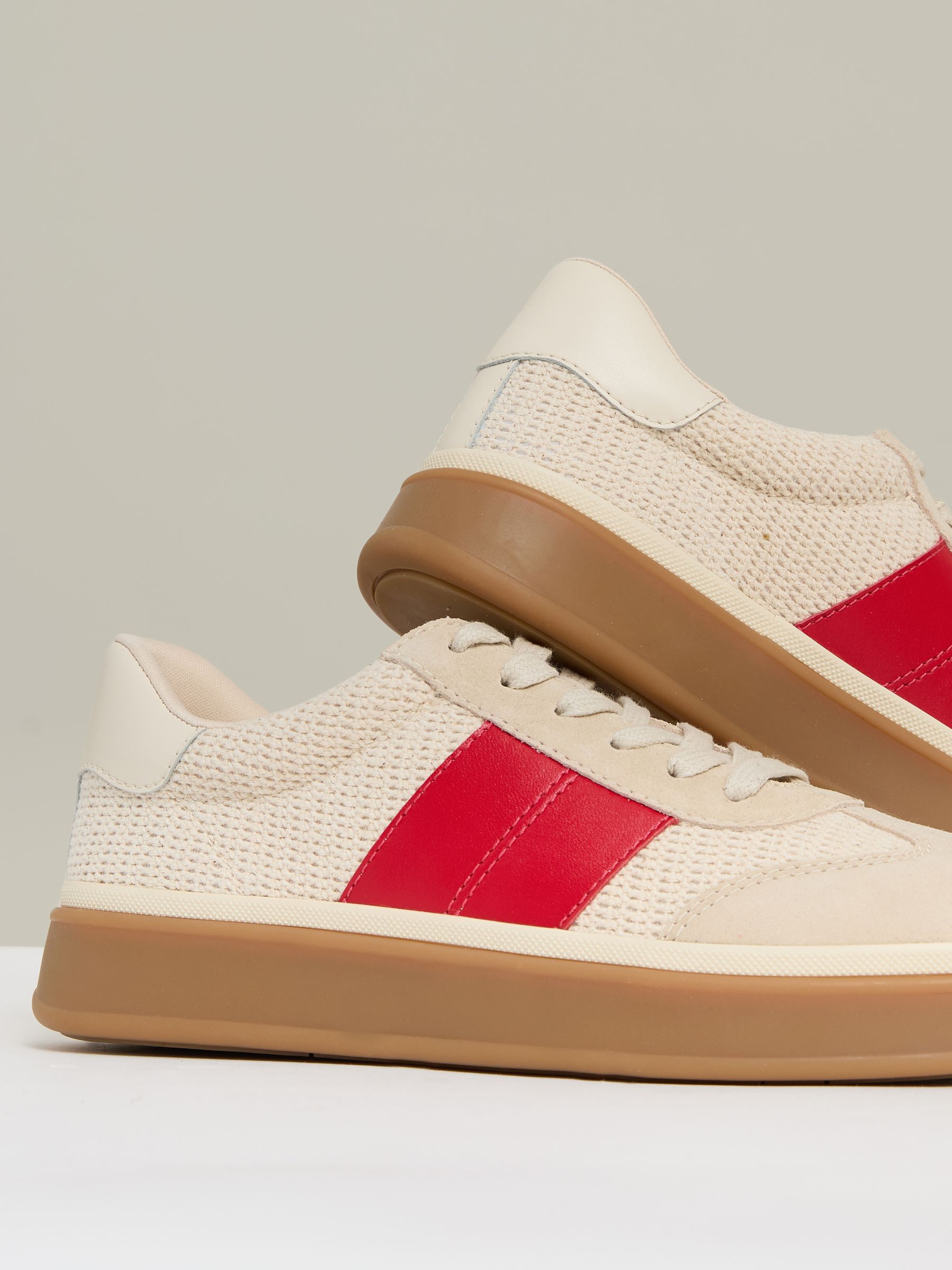 Woven Low-Top Trainers in Neutral