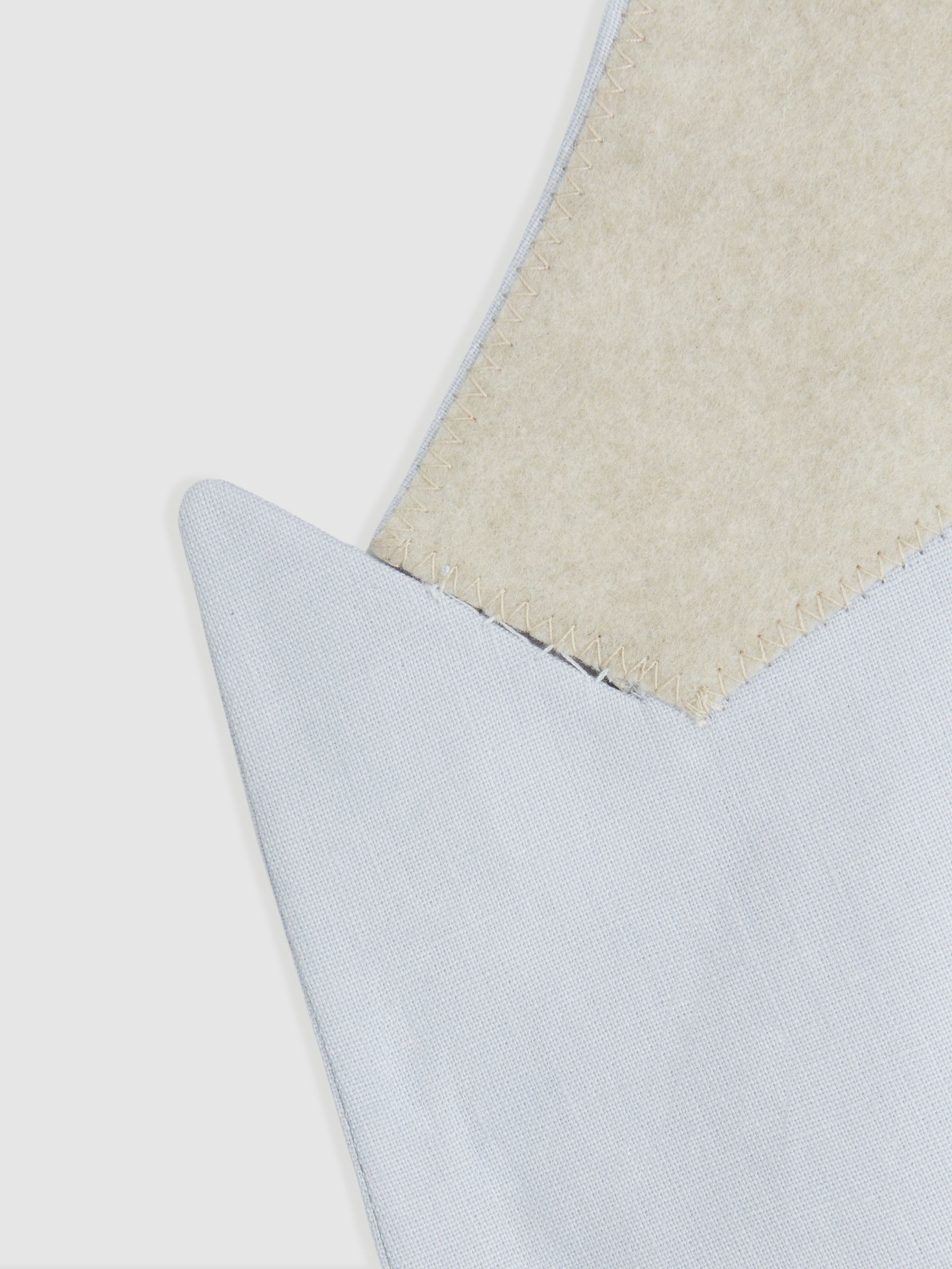 Double Breasted 100% Linen Slim Fit Blazer in Soft Blue