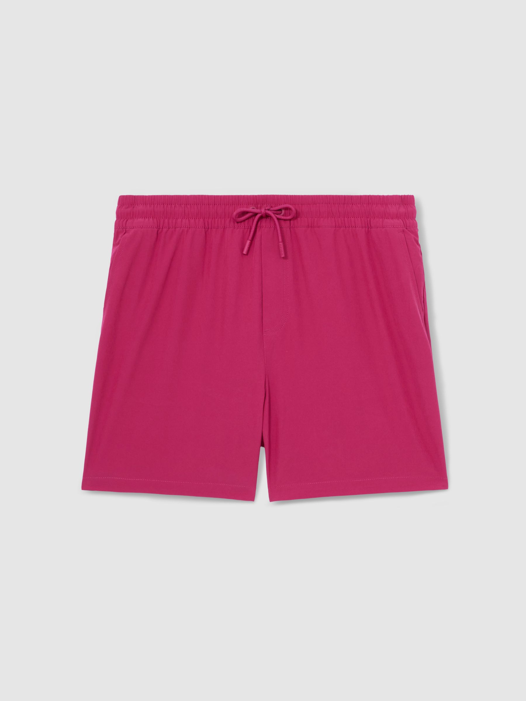Drawstring Swim Shorts in Dark Pink