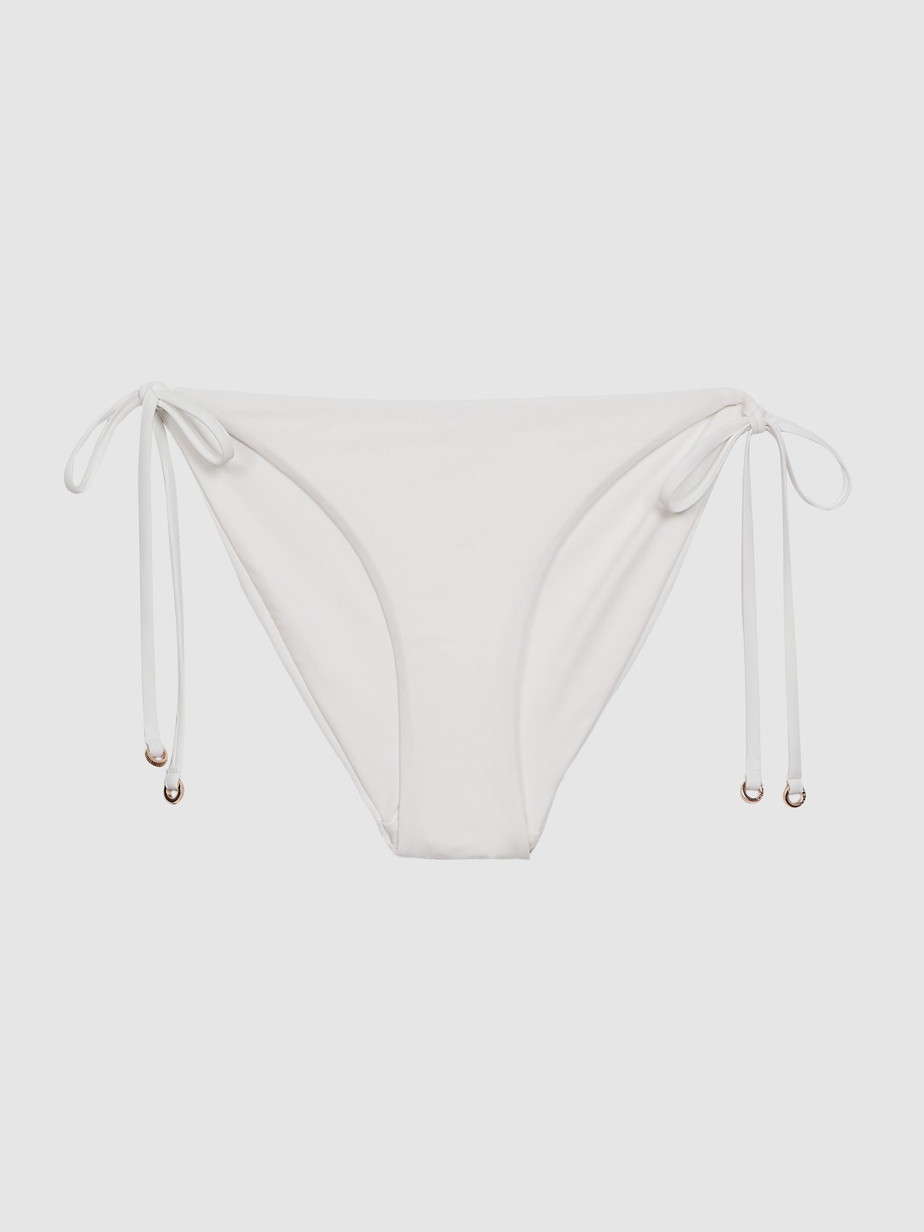 Side Tie Bikini Bottoms in White
