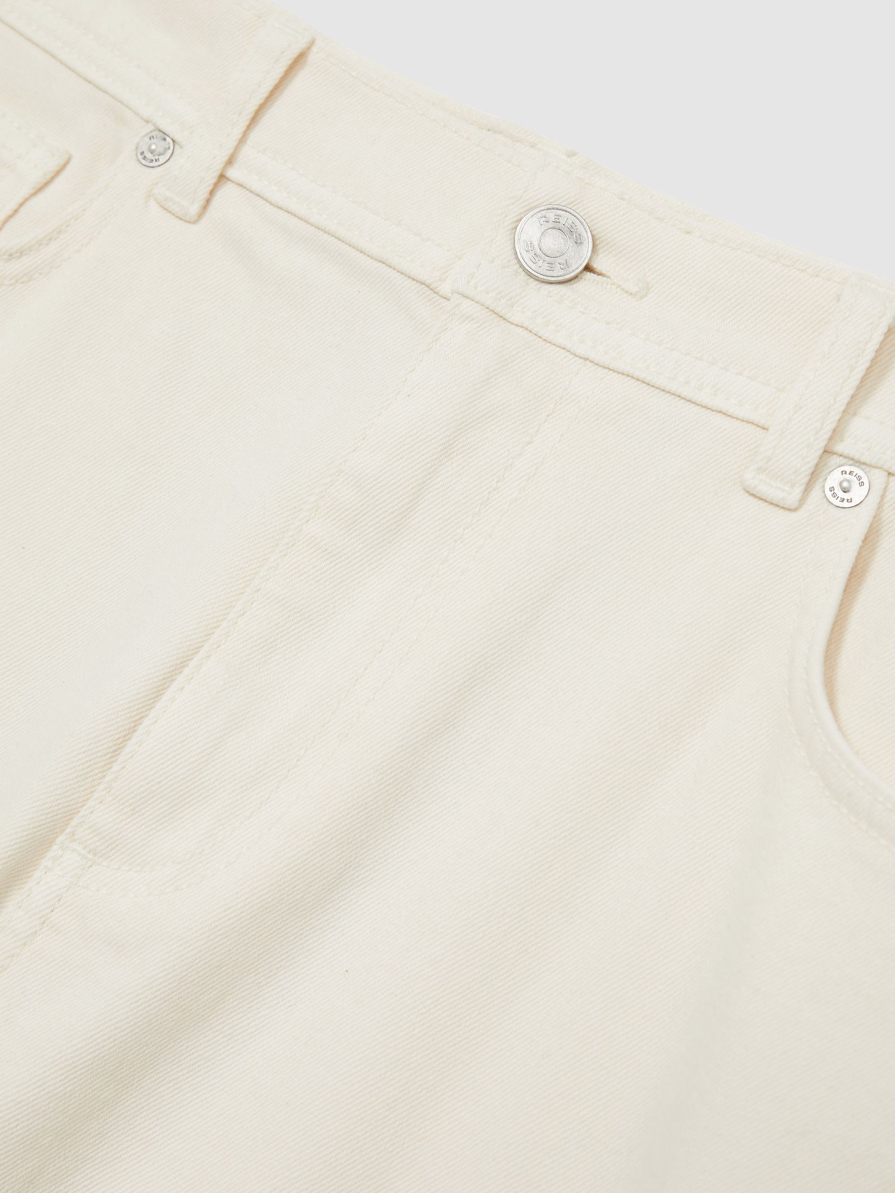 Cotton-Stretch Slim-Fit Jeans in White