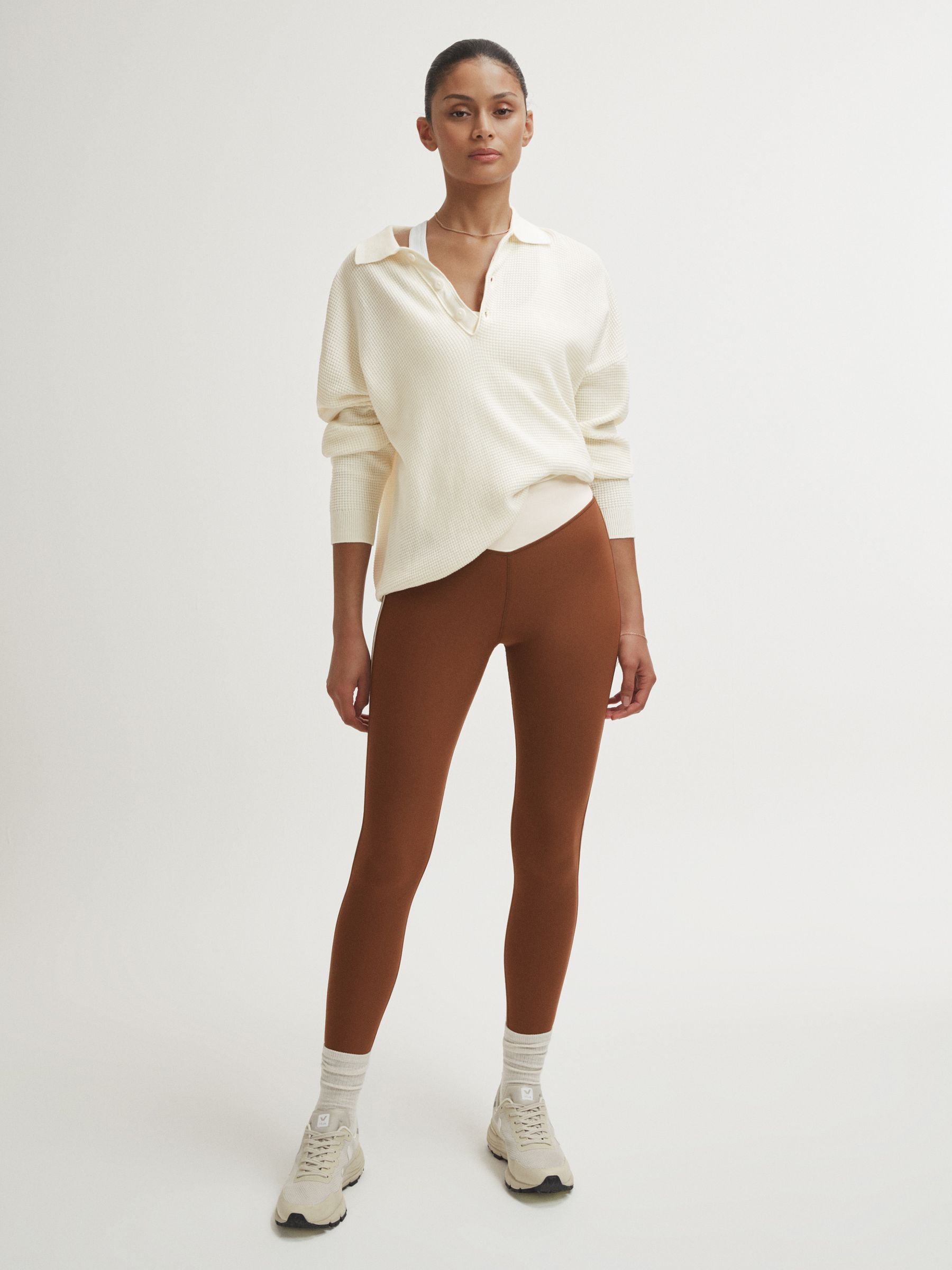 The Upside Oversized Cotton Polo Jumper in Cream