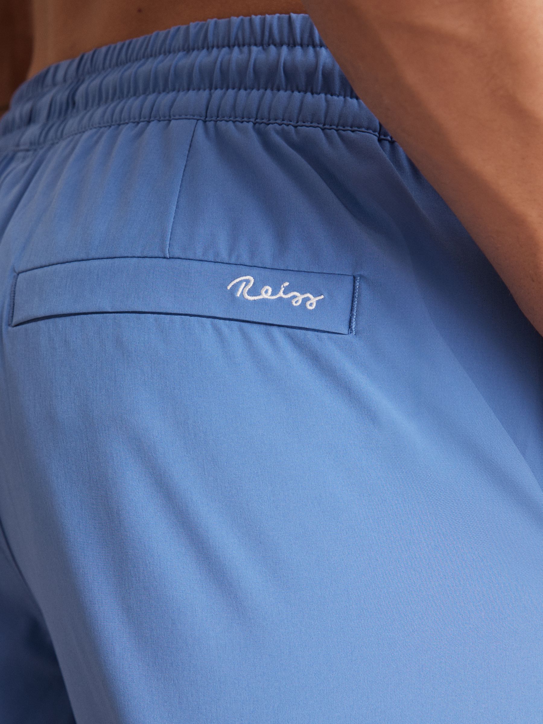 Drawstring Swim Shorts in French Blue