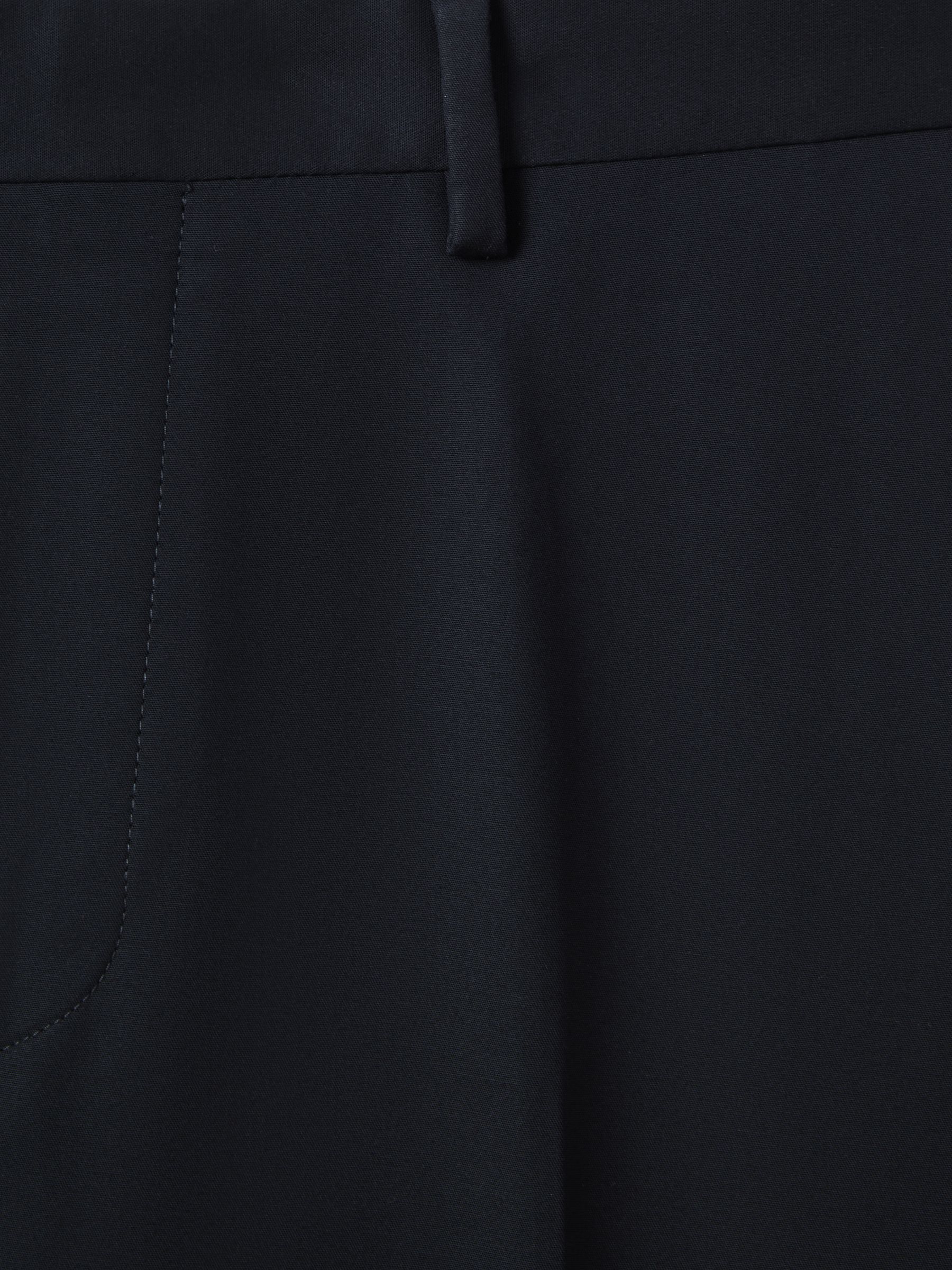 Slim Fit Cotton Blend Chinos in Navy