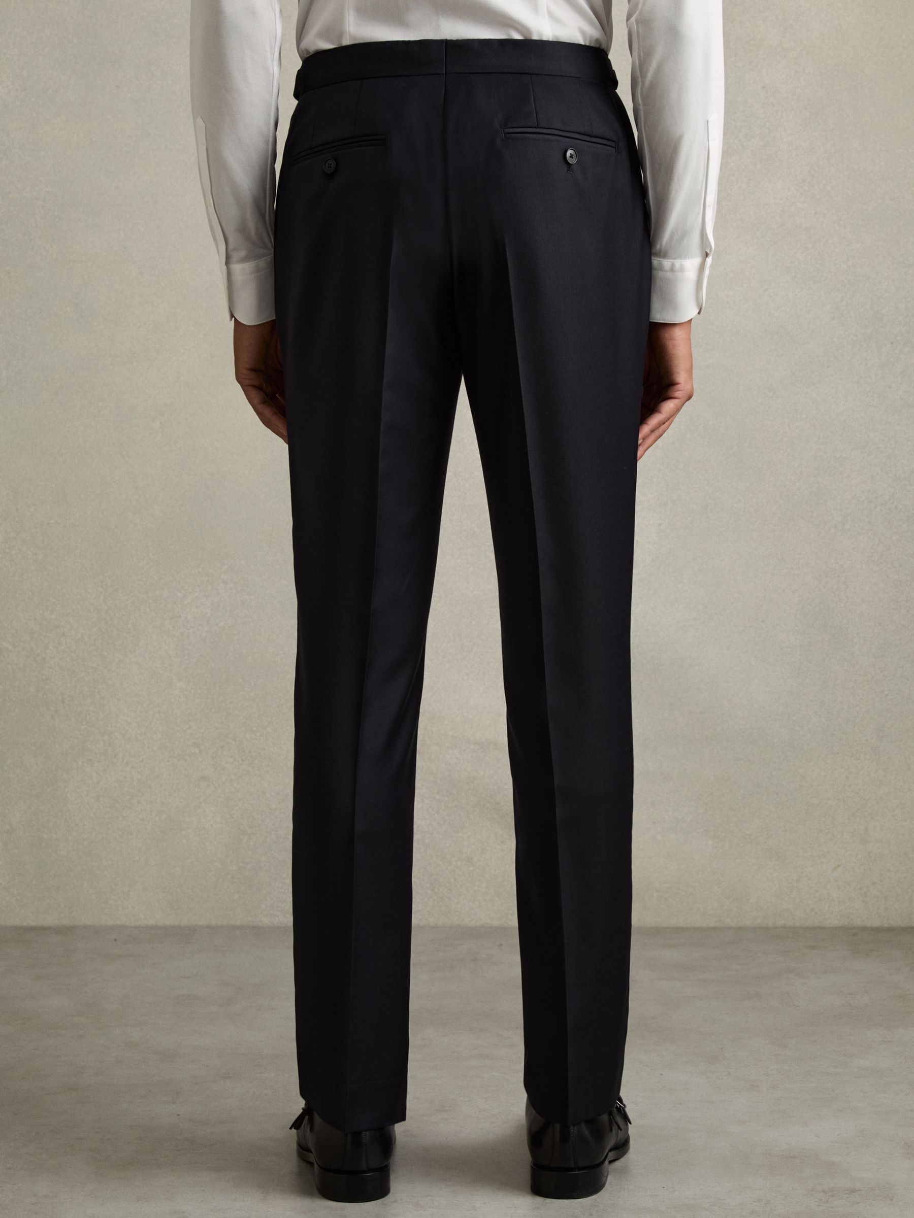 Slim-Fit Wool Suit Trousers in Navy