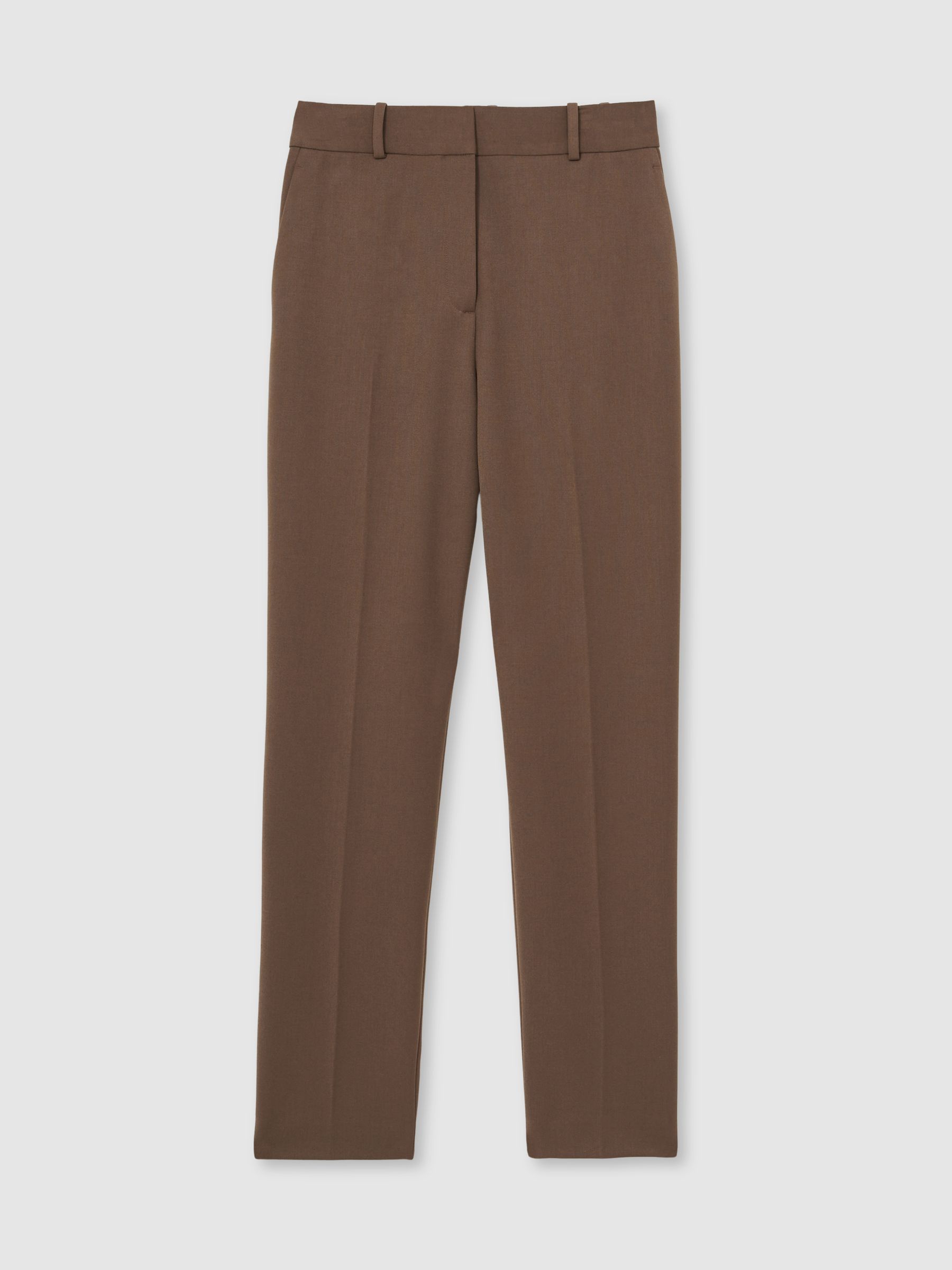 Petite Slim Fit Suit Trousers in Mink Neutral