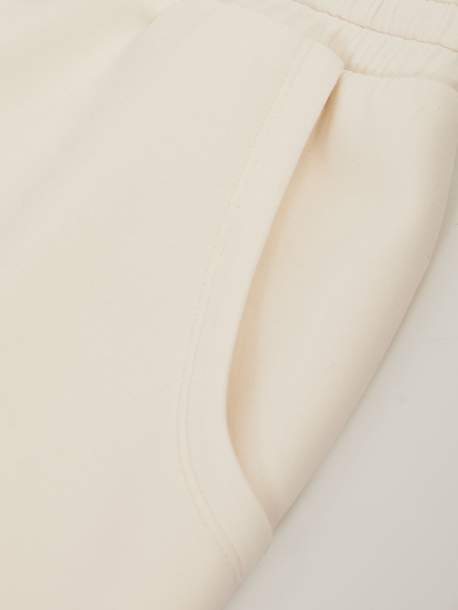 Modal-Blend Interlock Jersey Shorts in Buttermilk Cream