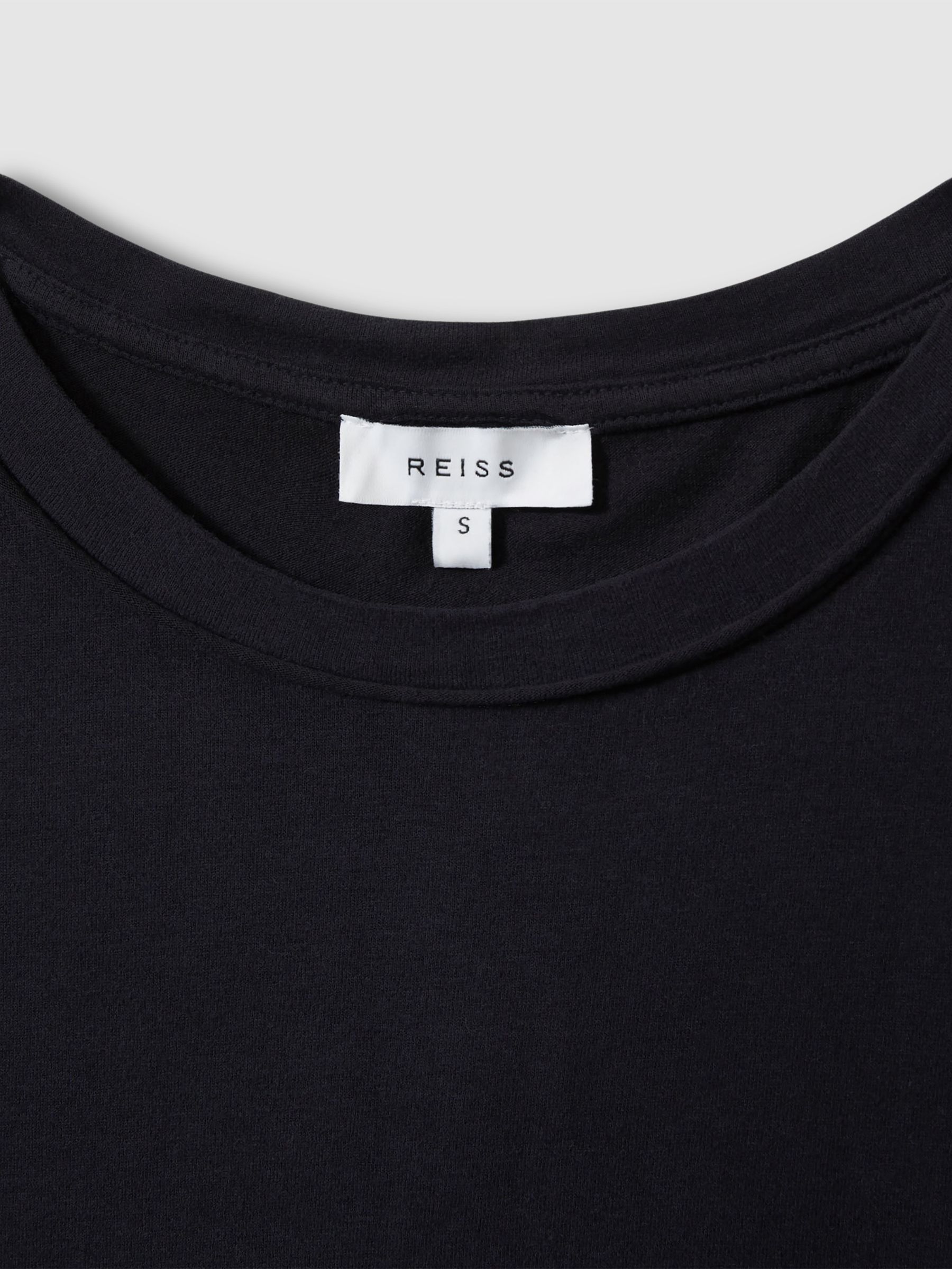 Cotton-Jersey Crew Neck T-Shirt in Navy