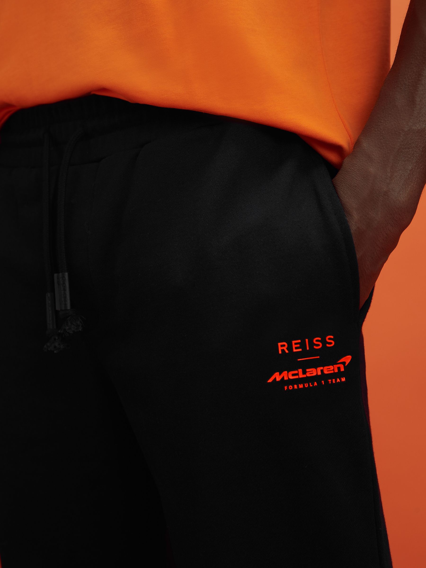 McLaren F1 Cotton Drawstring Joggers in Black