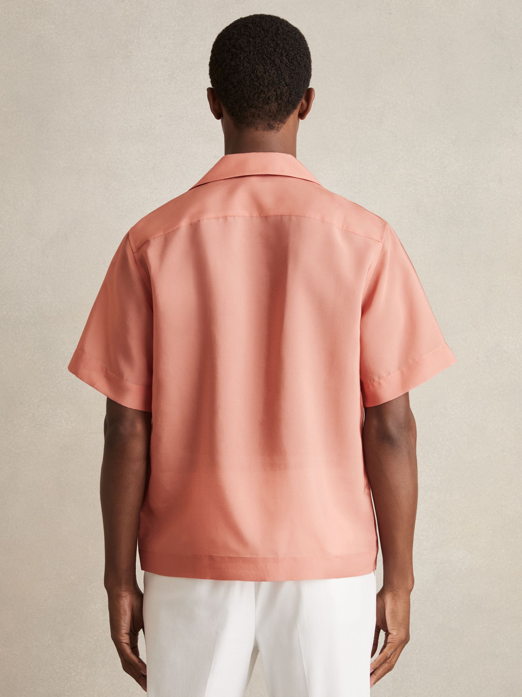 Organza Twin-Pocket Oversize Shirt in Dusty Rose