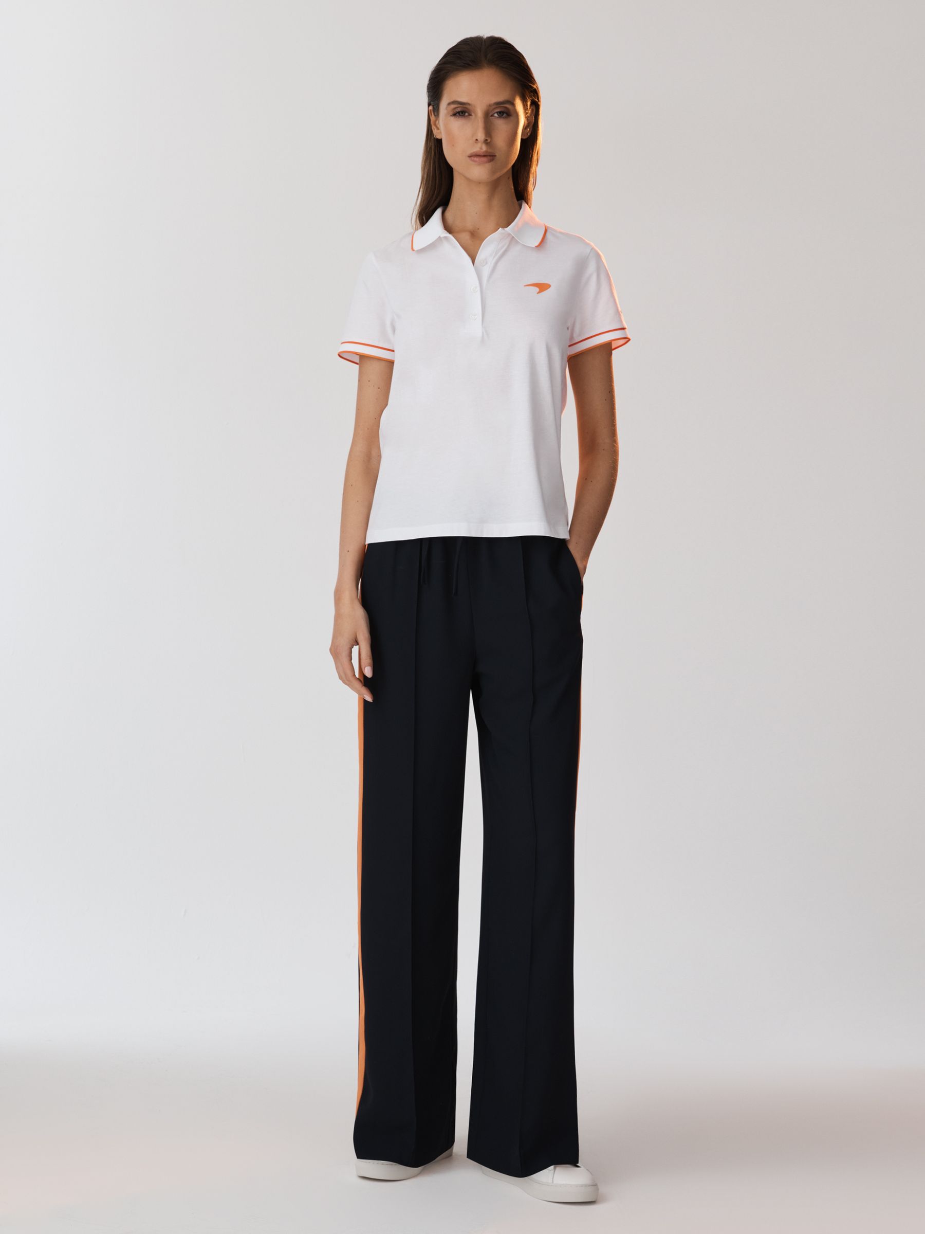 McLaren F1 Mercerised Cotton Polo Shirt in White