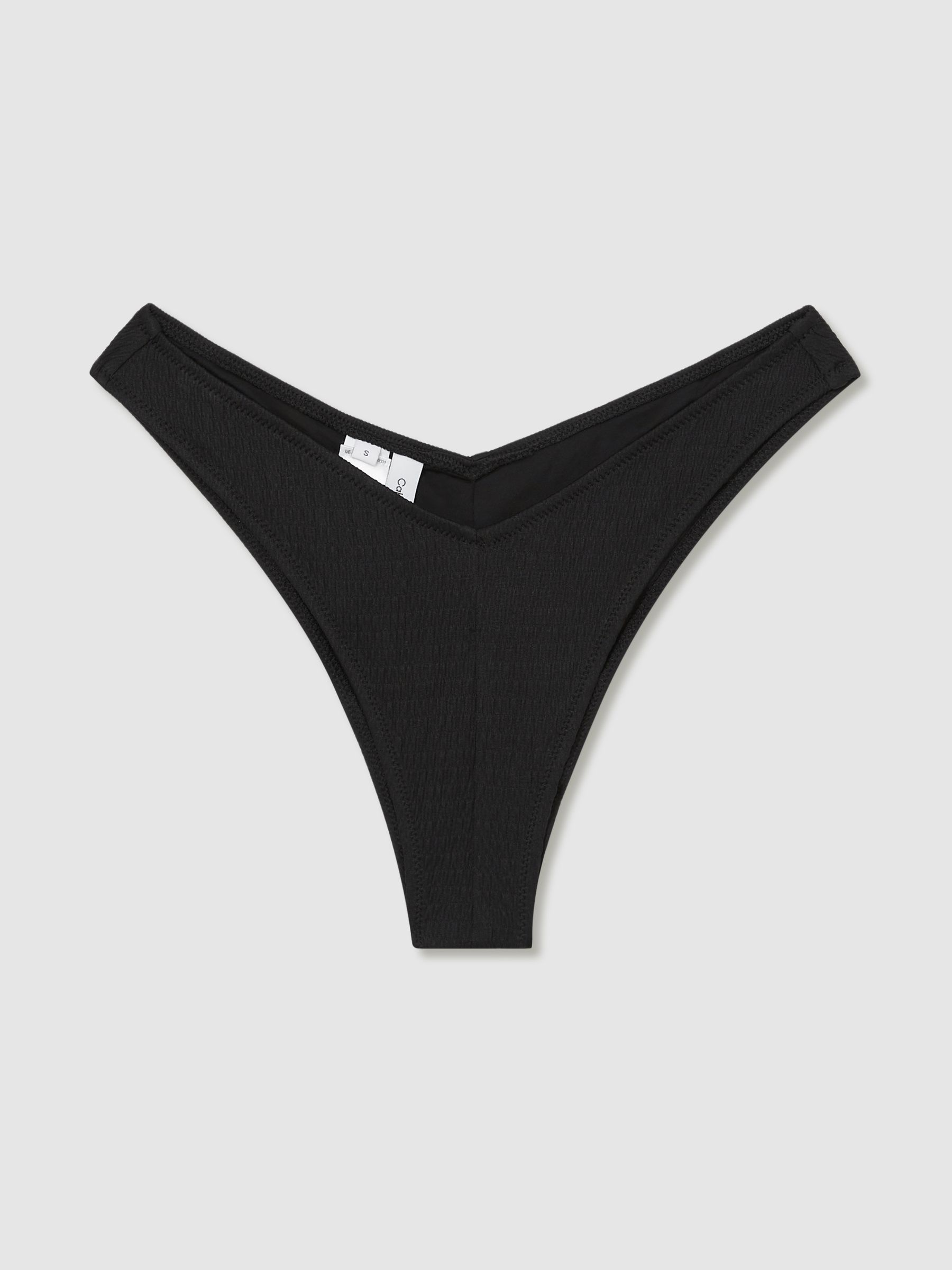 Calvin Klein Crinkle Bikini Bottoms in Black