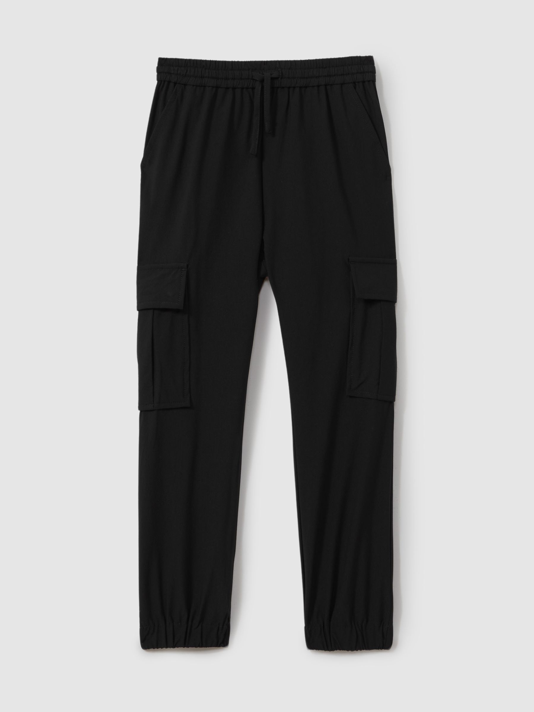 3-9 yrs Technical Drawstring Trousers in Black