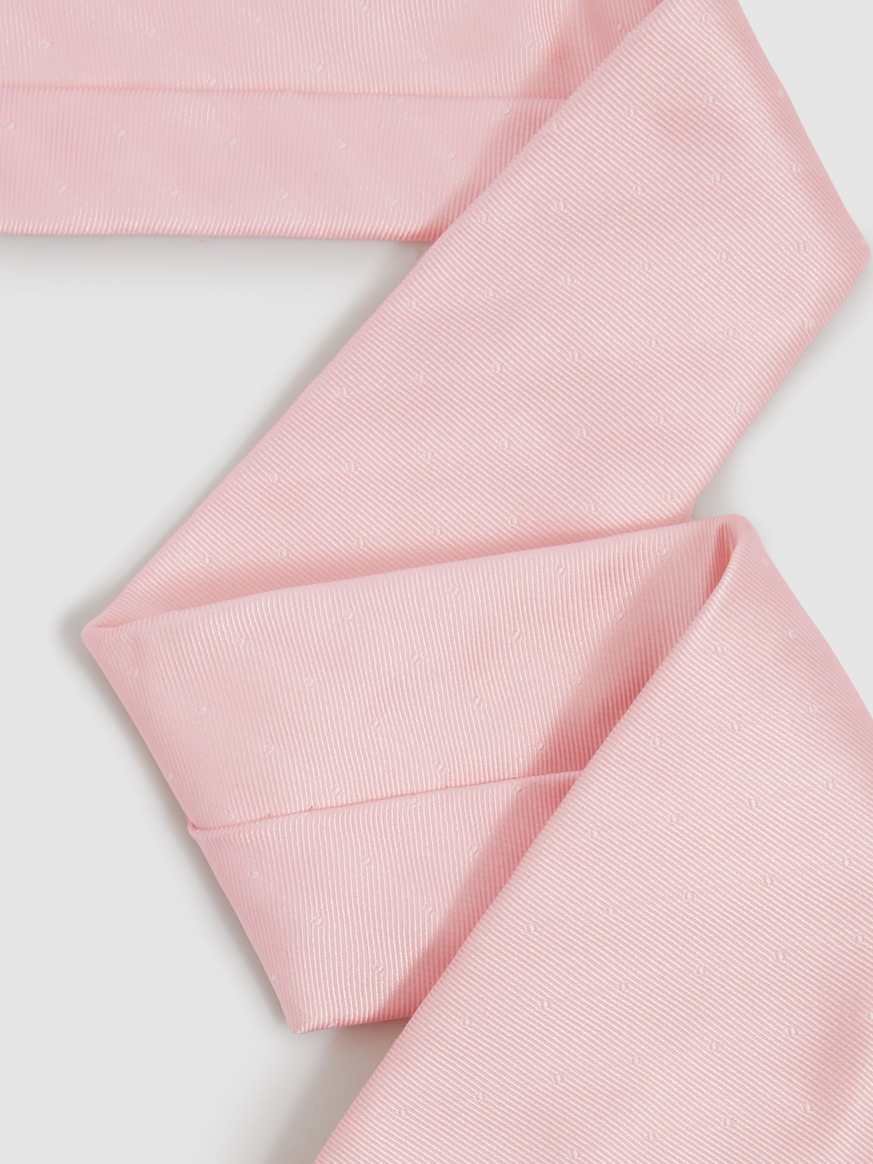 Polka Dot Silk Tie in Light Pink