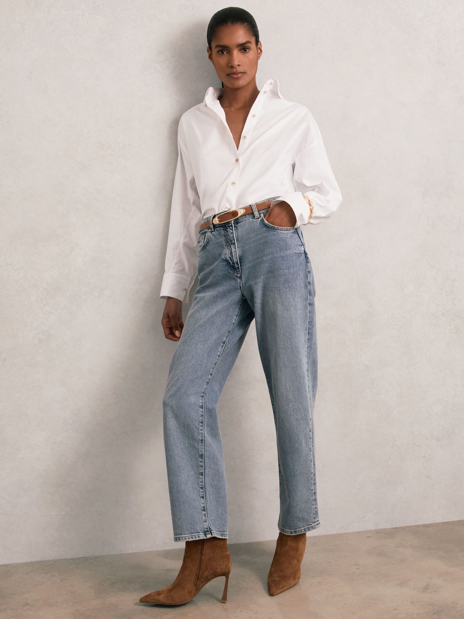 Suede High Heeled Ankle Boots in Tan