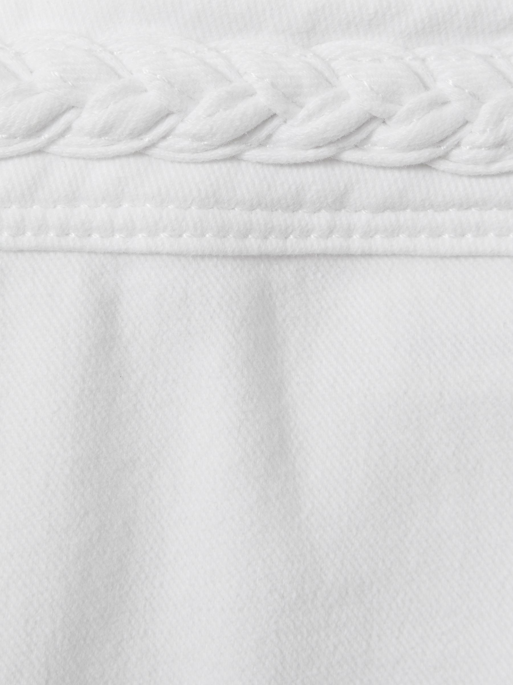 Paige Braided Waist Wide Leg Jeans in Crisp White