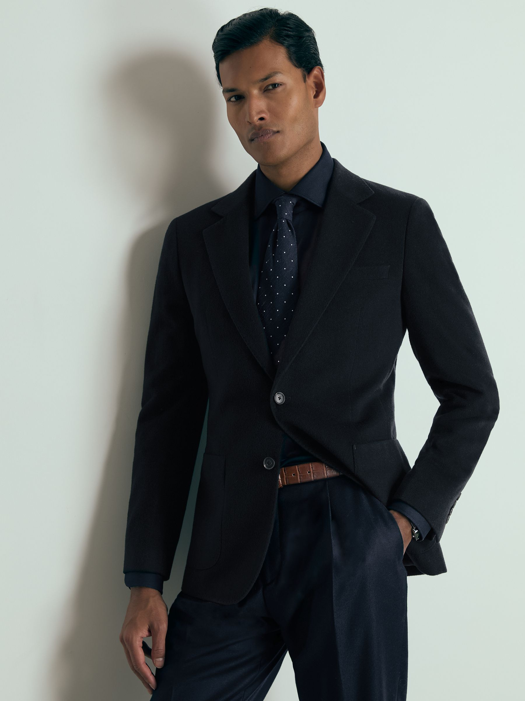 Atelier SIngle-Breasted Suit Jacket in Navy