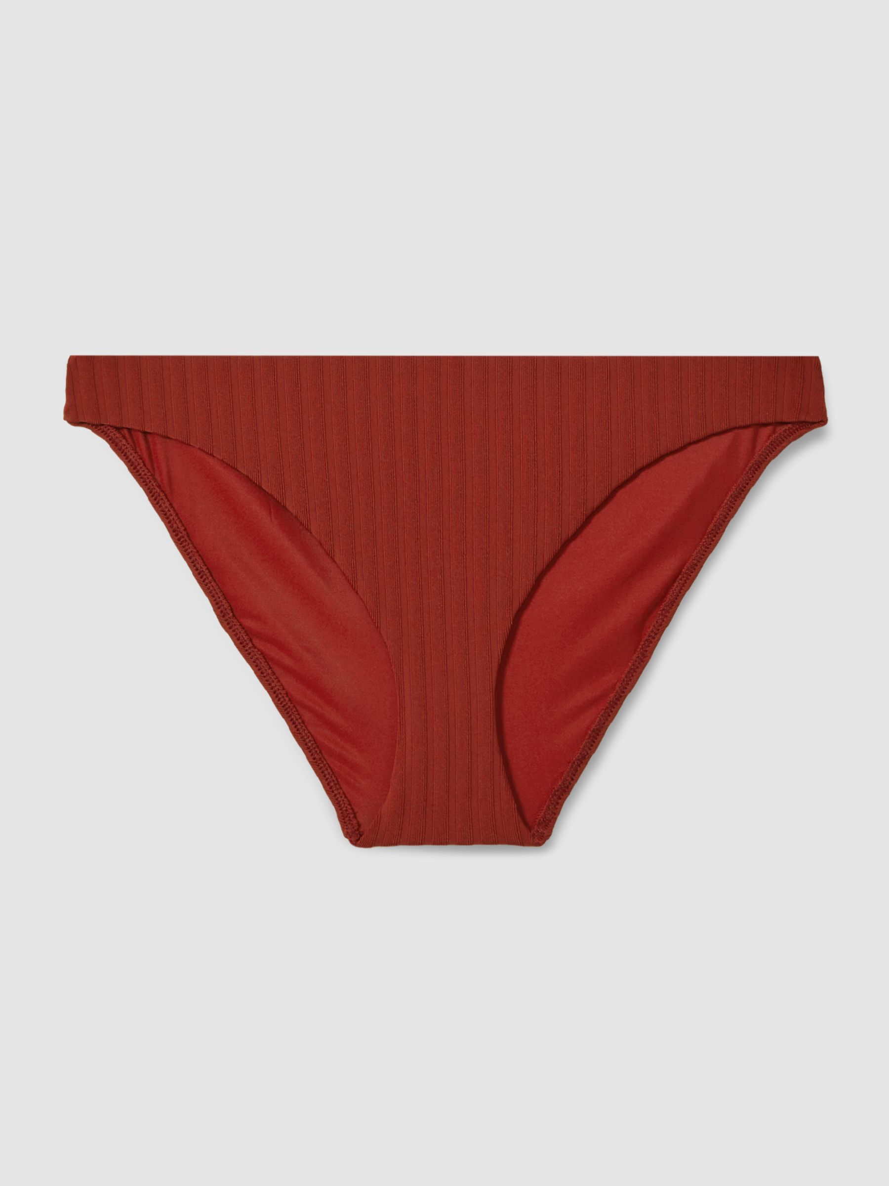 Underwear Ribbed Bikini Bottoms in Dark Magma Red