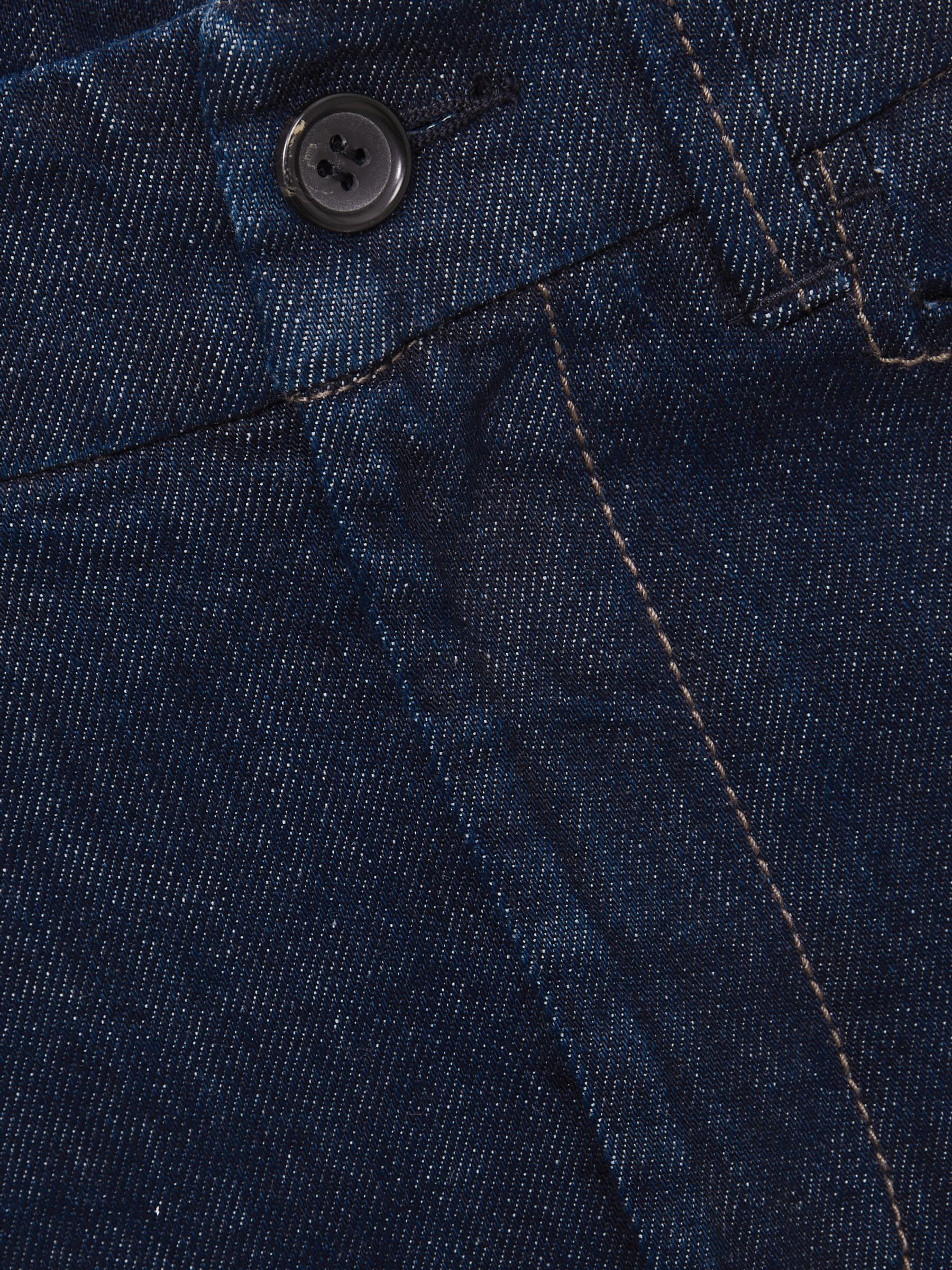 Paige High Rise Wide Leg Jeans in Edinburgh Dark Blue