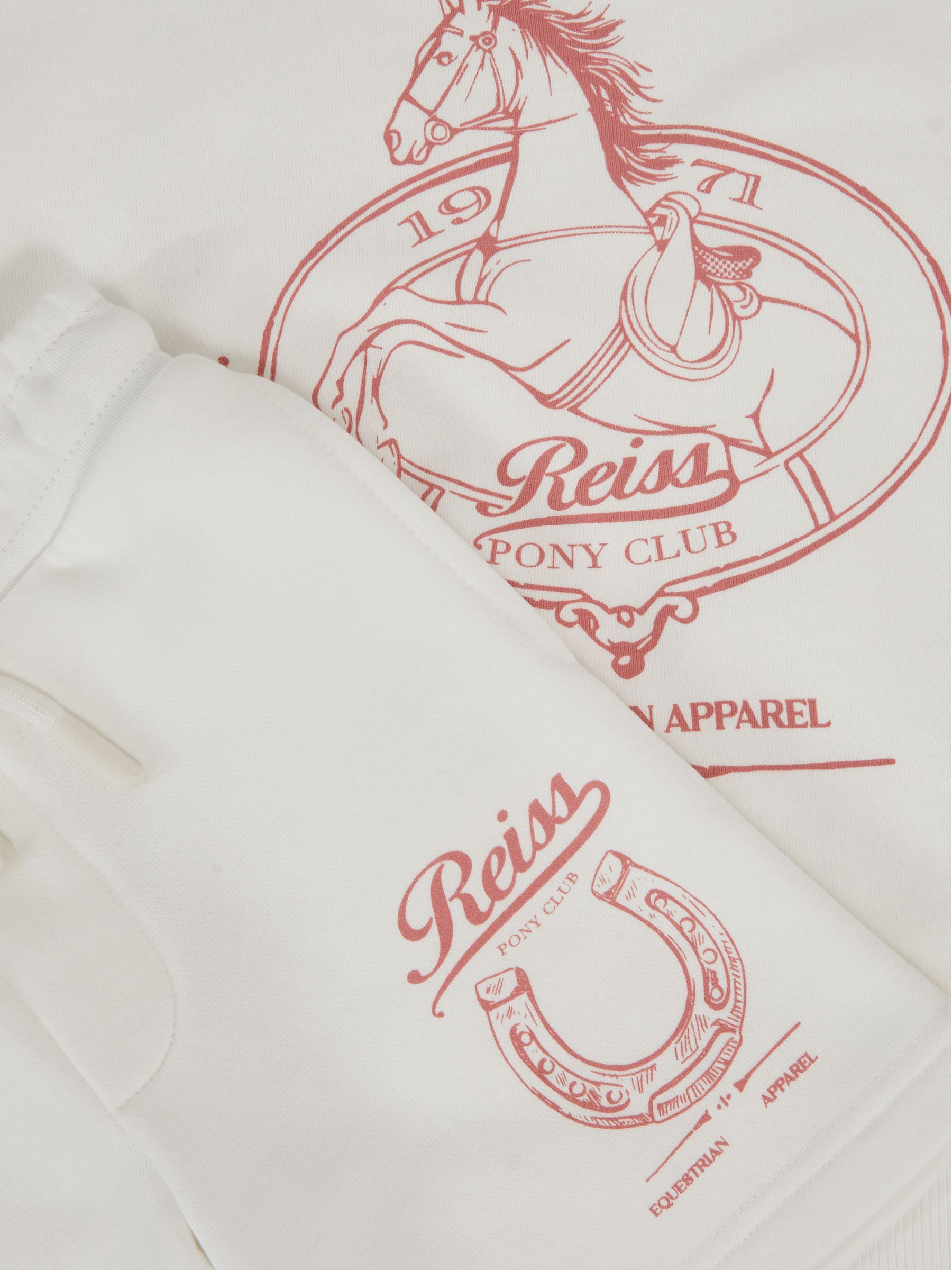13-14 yrs Pony Club Sweatshirt and Shorts Set in Ecru
