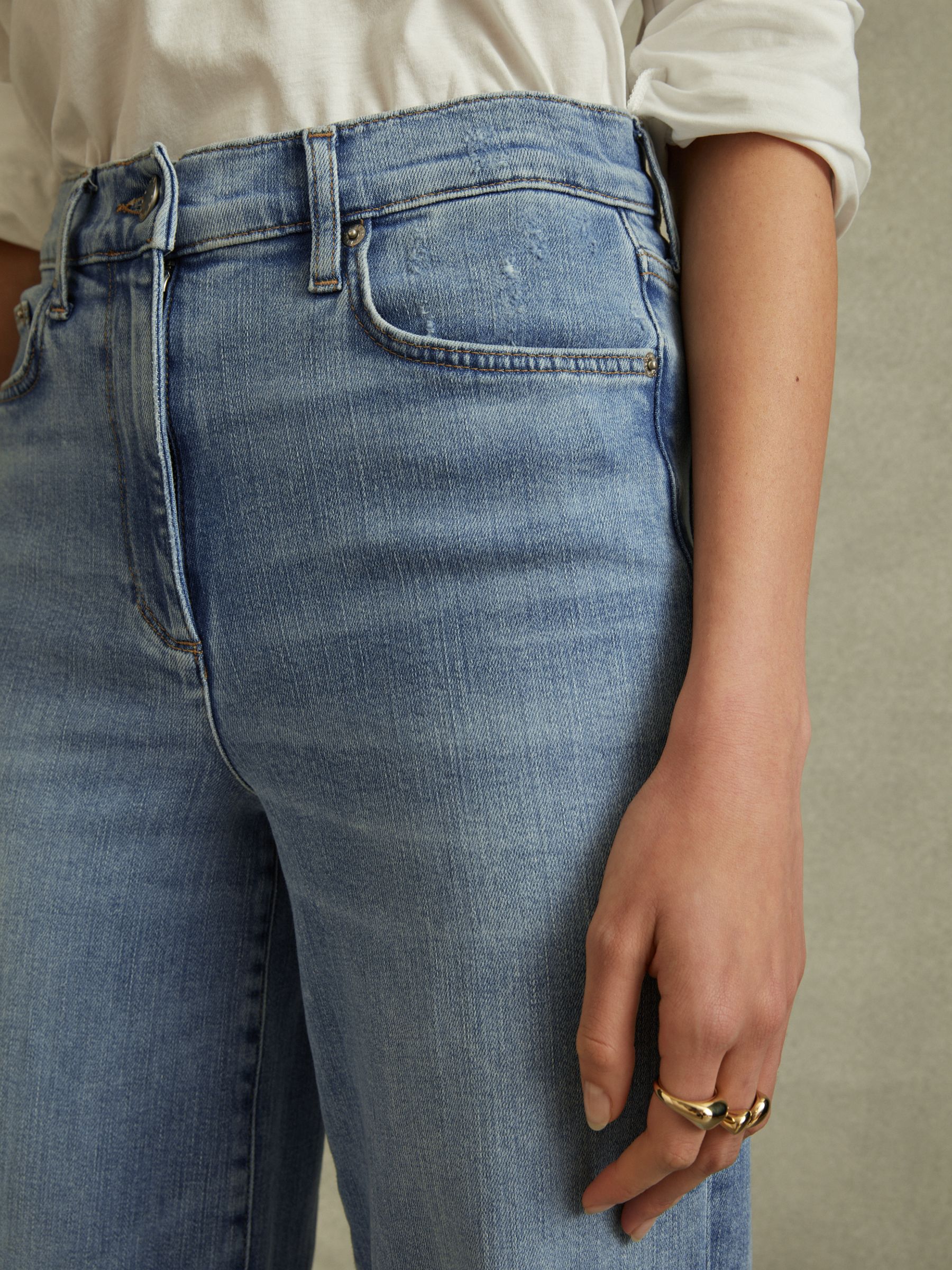 Palazzo Jeans in Light Blue