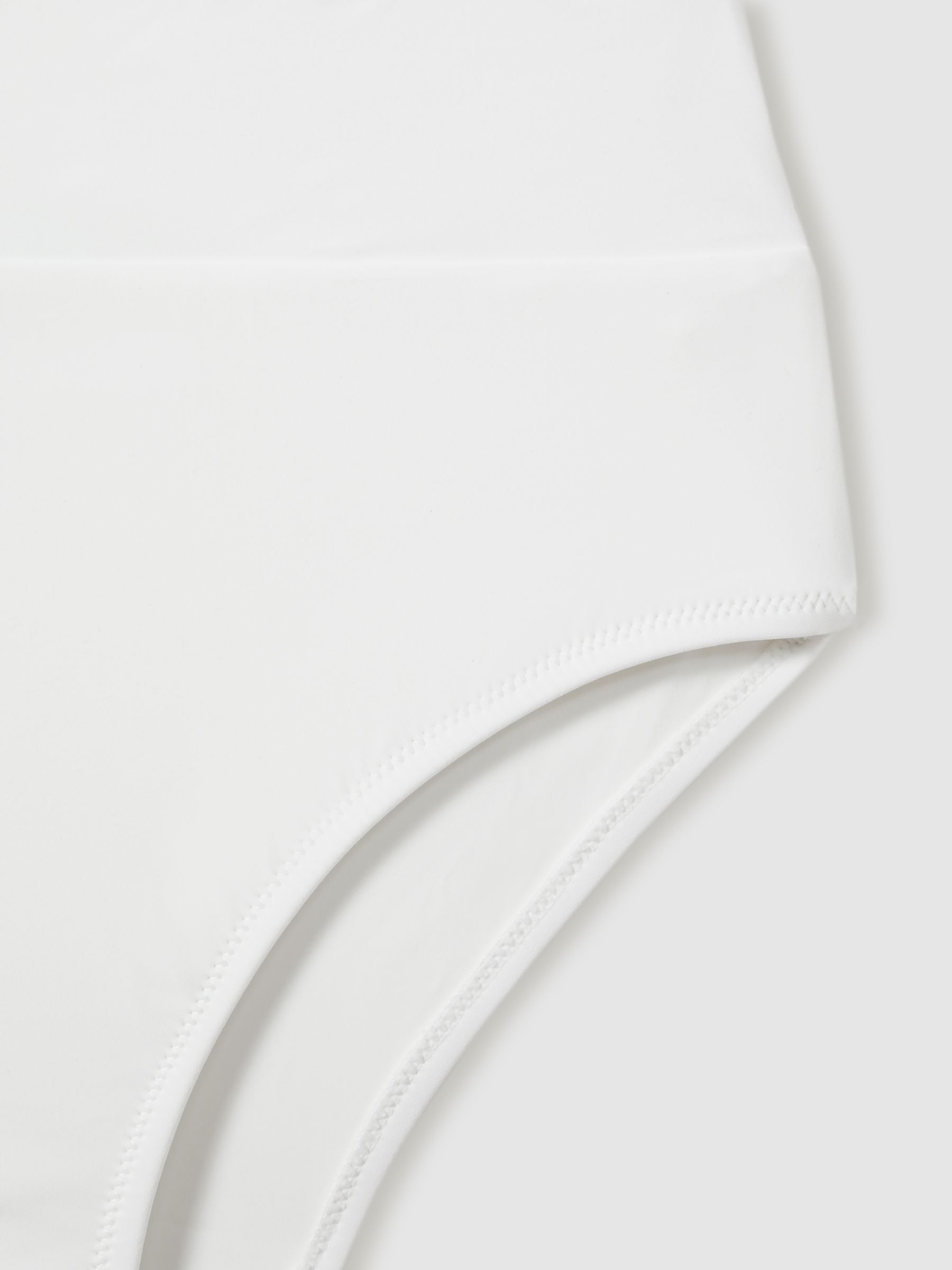 High Rise Bikini Bottoms in White