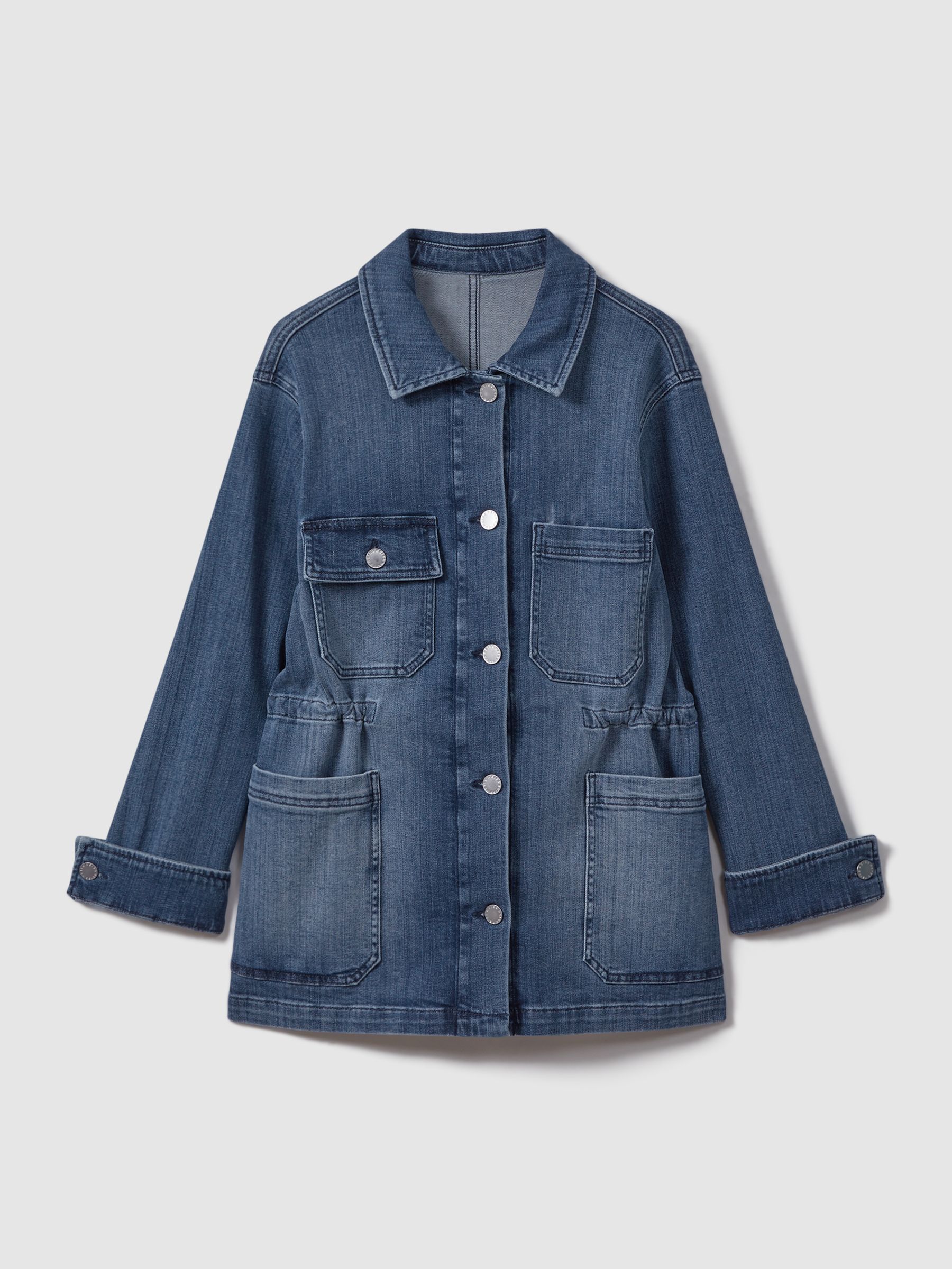 Denim Overshirt in Mid Blue