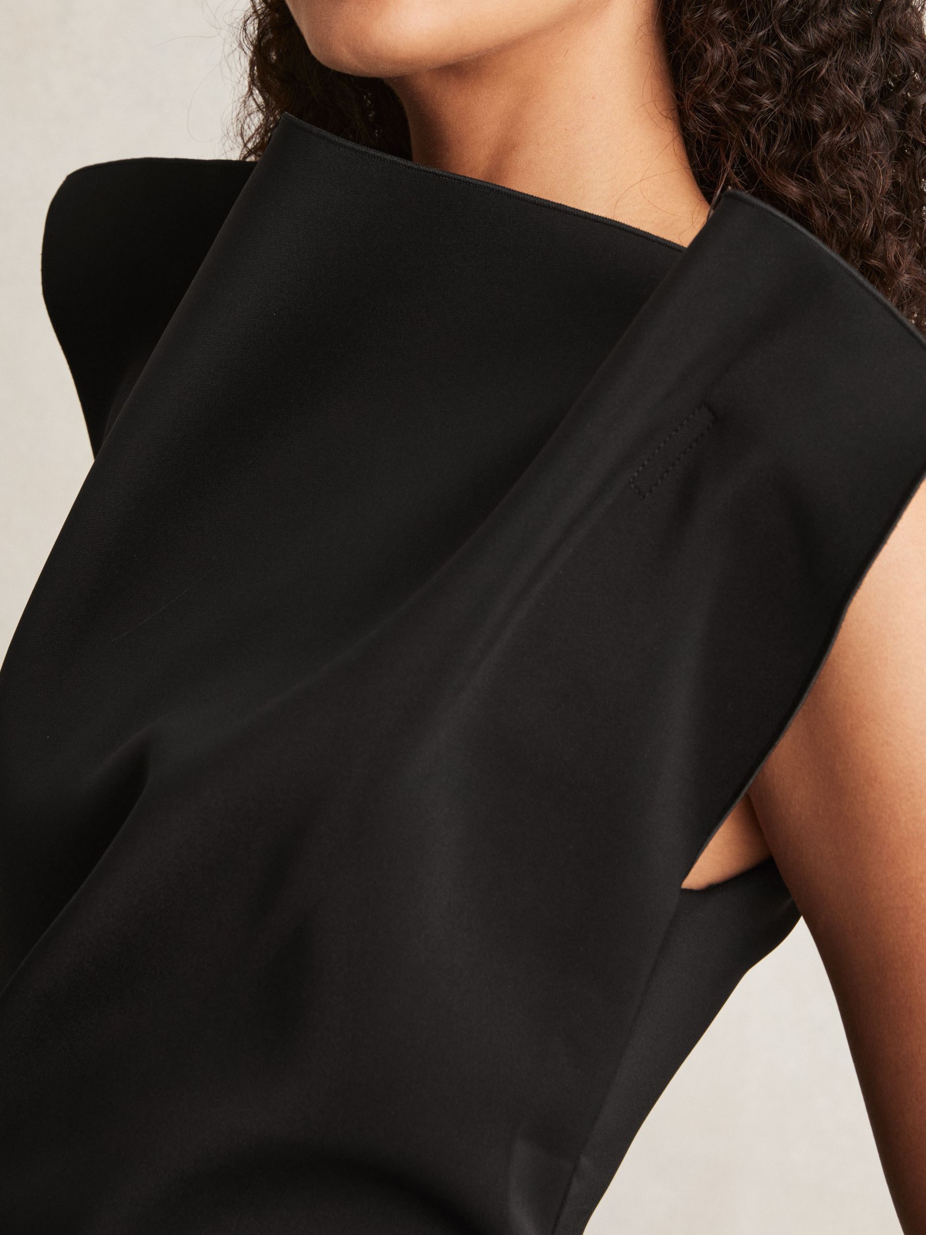 Acler Layered Ruffle Mini Black Dress in Black