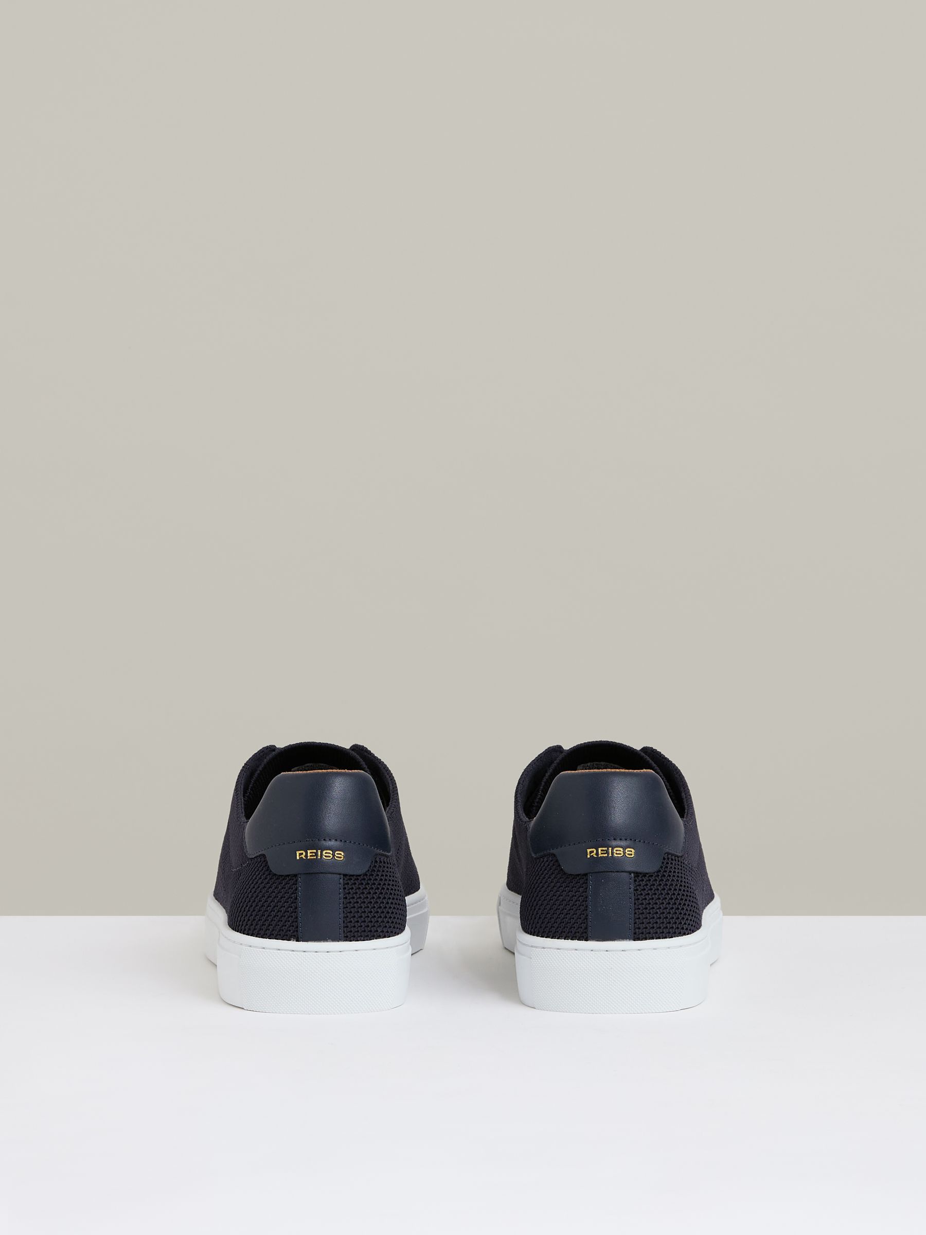 Knitted Low-Top Trainers in Navy