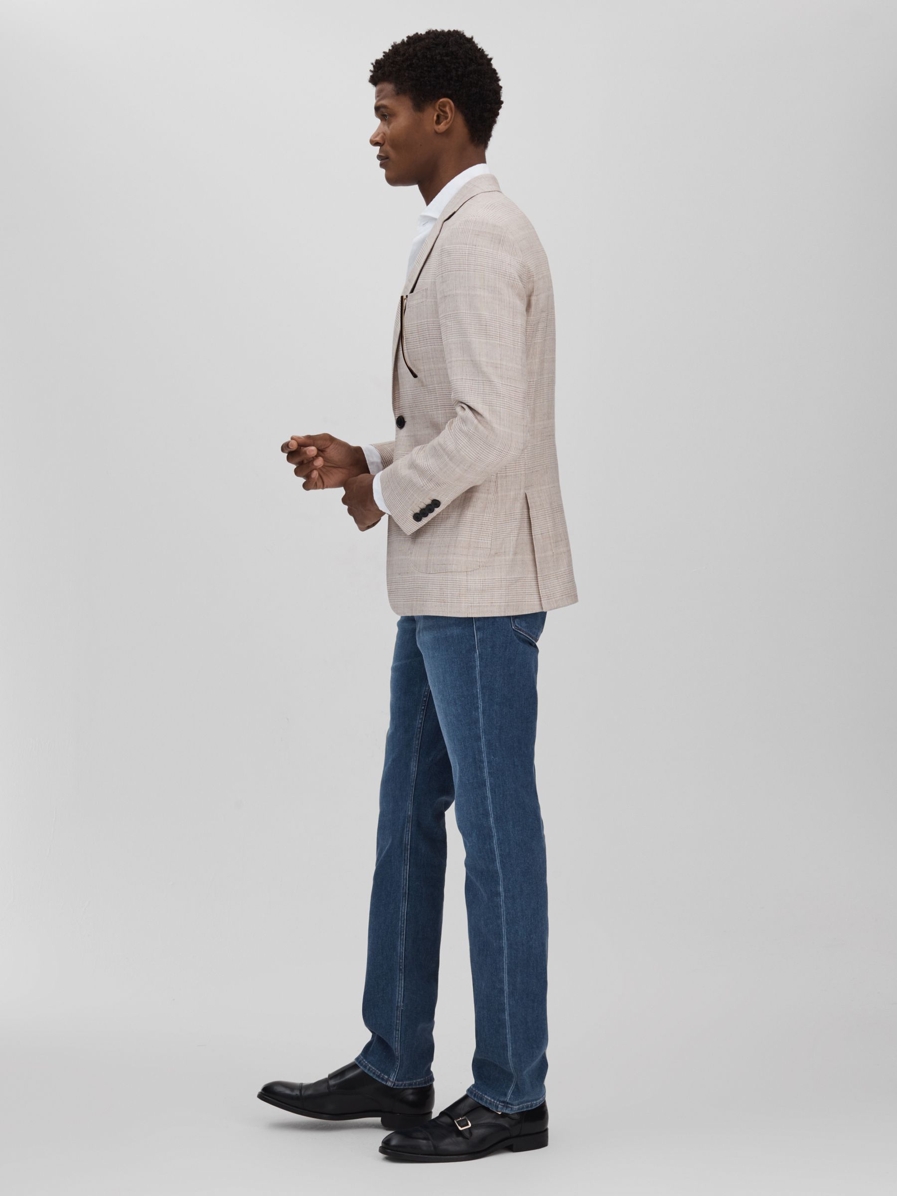 Paige Straight Leg Jeans in Atwell Blue