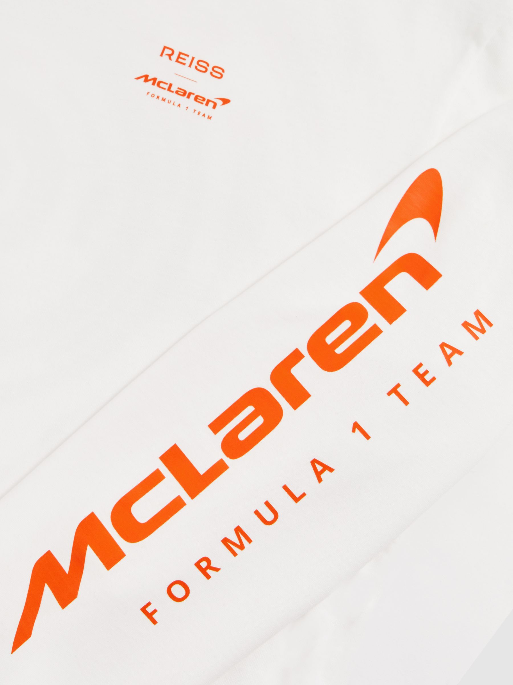 Unisex Fit McLaren F1 Team Tyre-Print T-Shirt in White