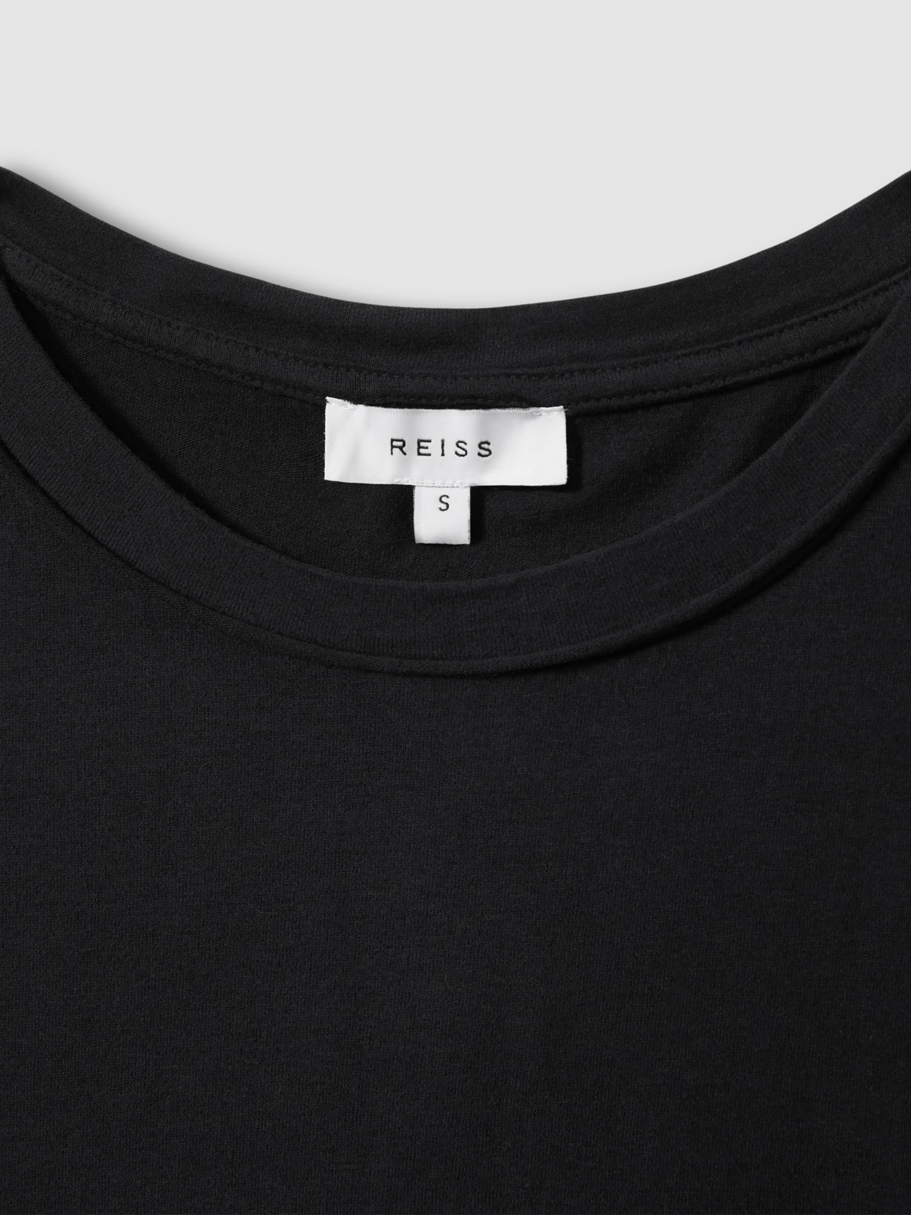 Cotton-Jersey Crew Neck T-Shirt in Black