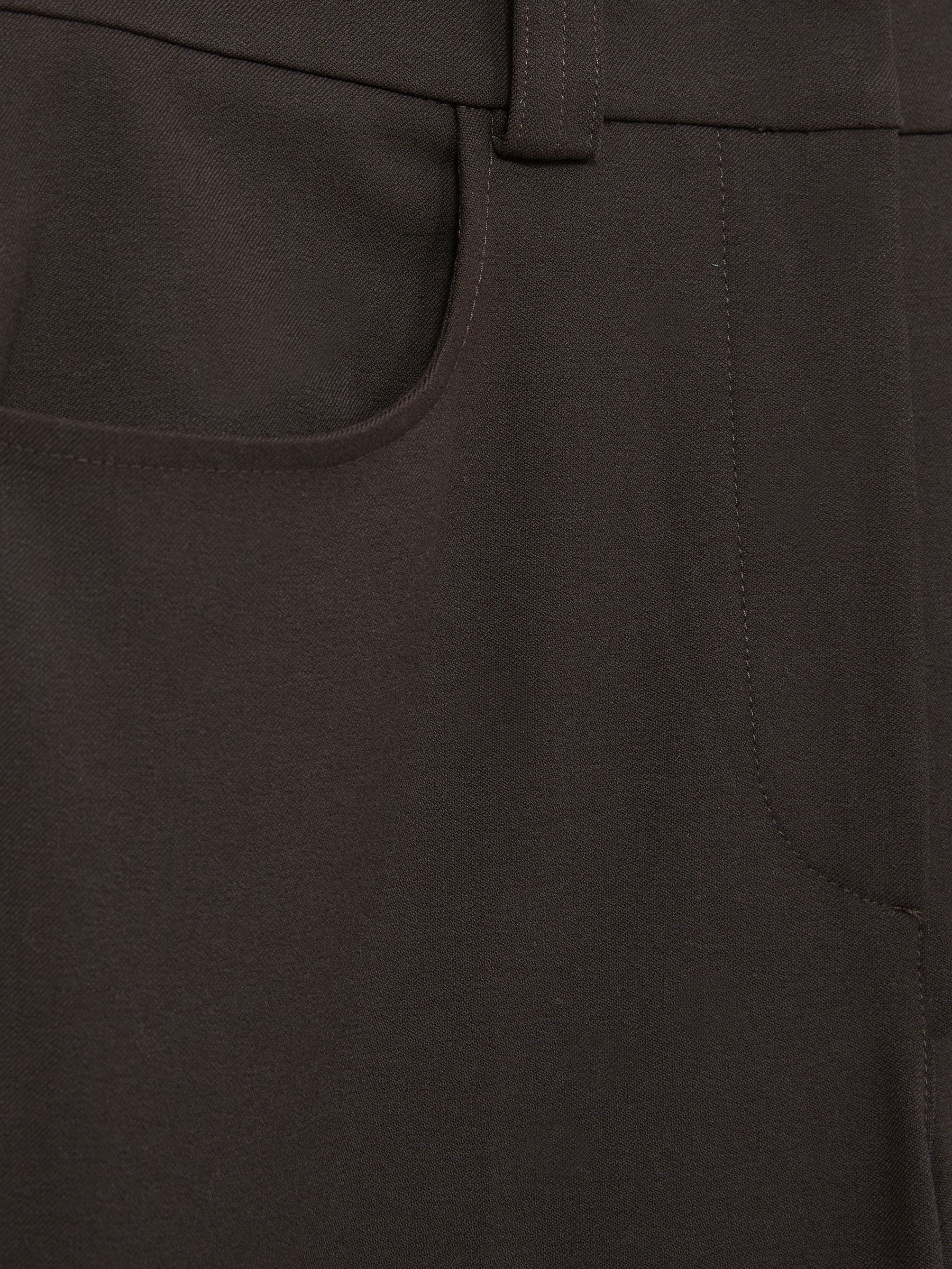 Twill Culotte Trousers in Chocolate Brown