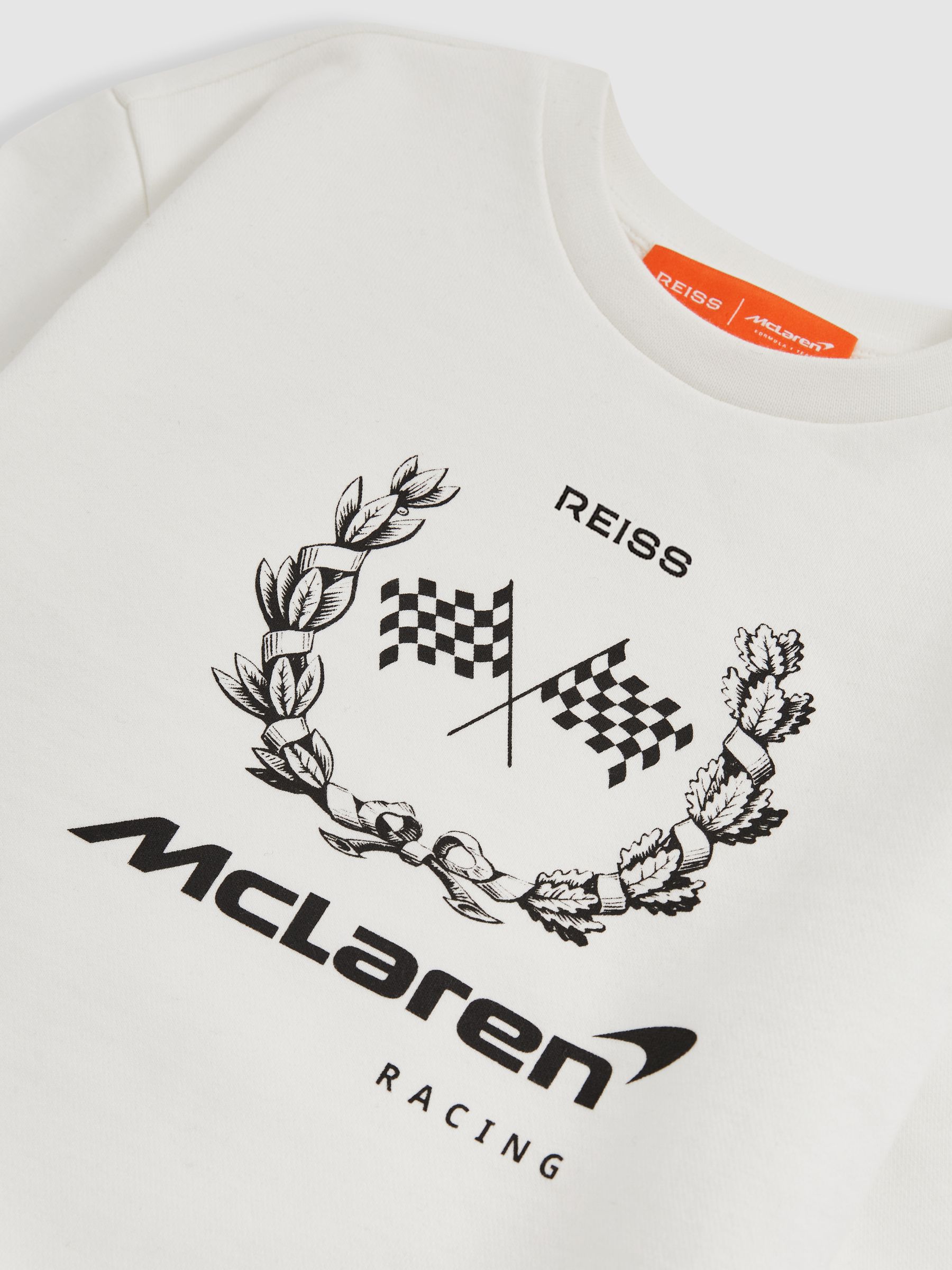 9-13 yrs McLaren F1 Team Laurel Print Sweatshirt in White