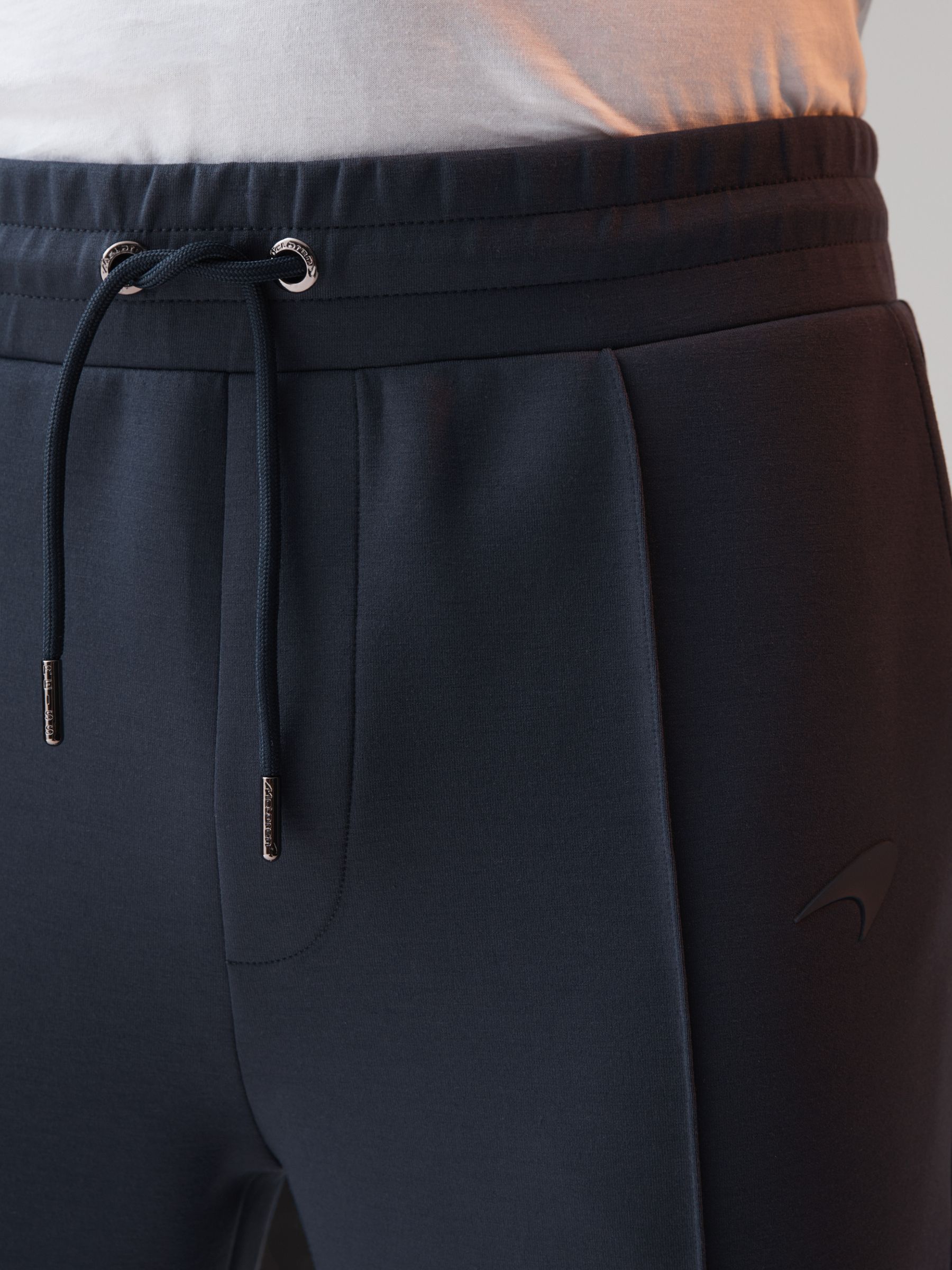 McLaren F1 Interlock Jersey Drawstring Joggers in Airforce Blue