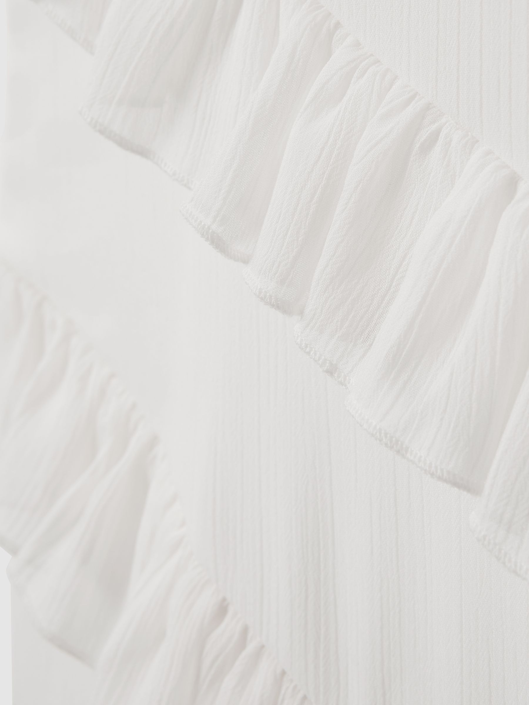 Amur Ruffle Maxi Dress in White